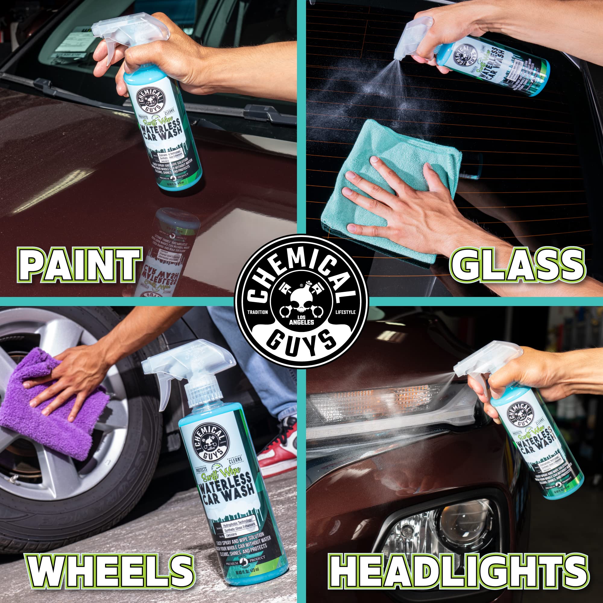 Chemical Guys Cws20964 Swift Wipe Sprayable Waterless Car Wash, Easily Clean - Just Spray & Wipe, Safe For Cars, Trucks, Motorcy