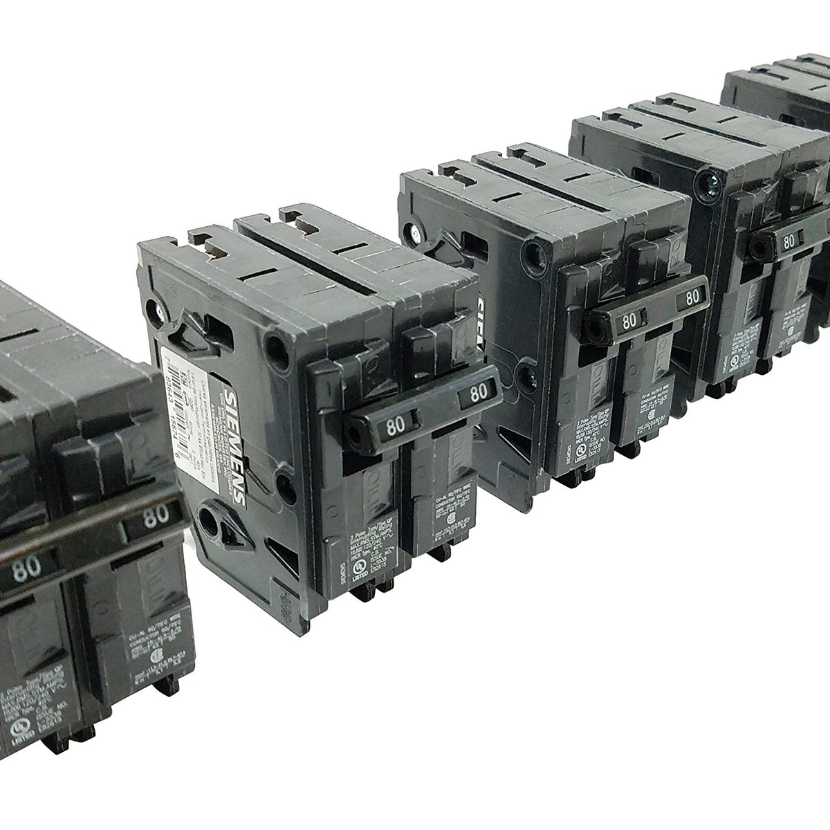 Siemens Q280_6PK 80 Amp Double Pole Type QP Circuit Breaker (Pack of 6) WBIASB079T9NDVR