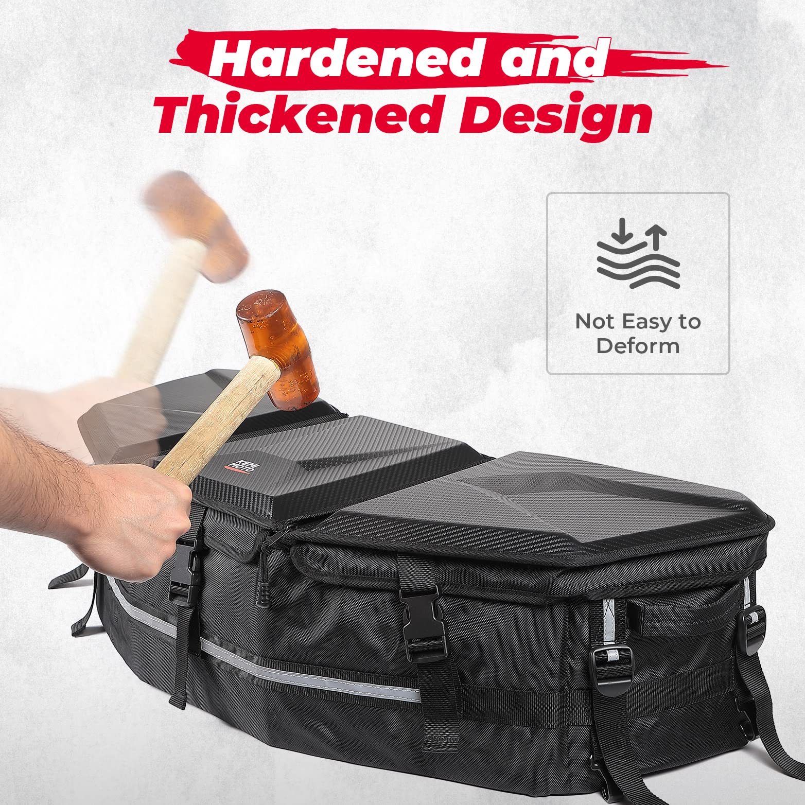 KEMIMOTO X3 Cargo Storage Bag, Upgraded UTV ATV Bed Box Rear Rack Toolbox Trunk Cooler Bag, Compatible with Can am Maverick X3,