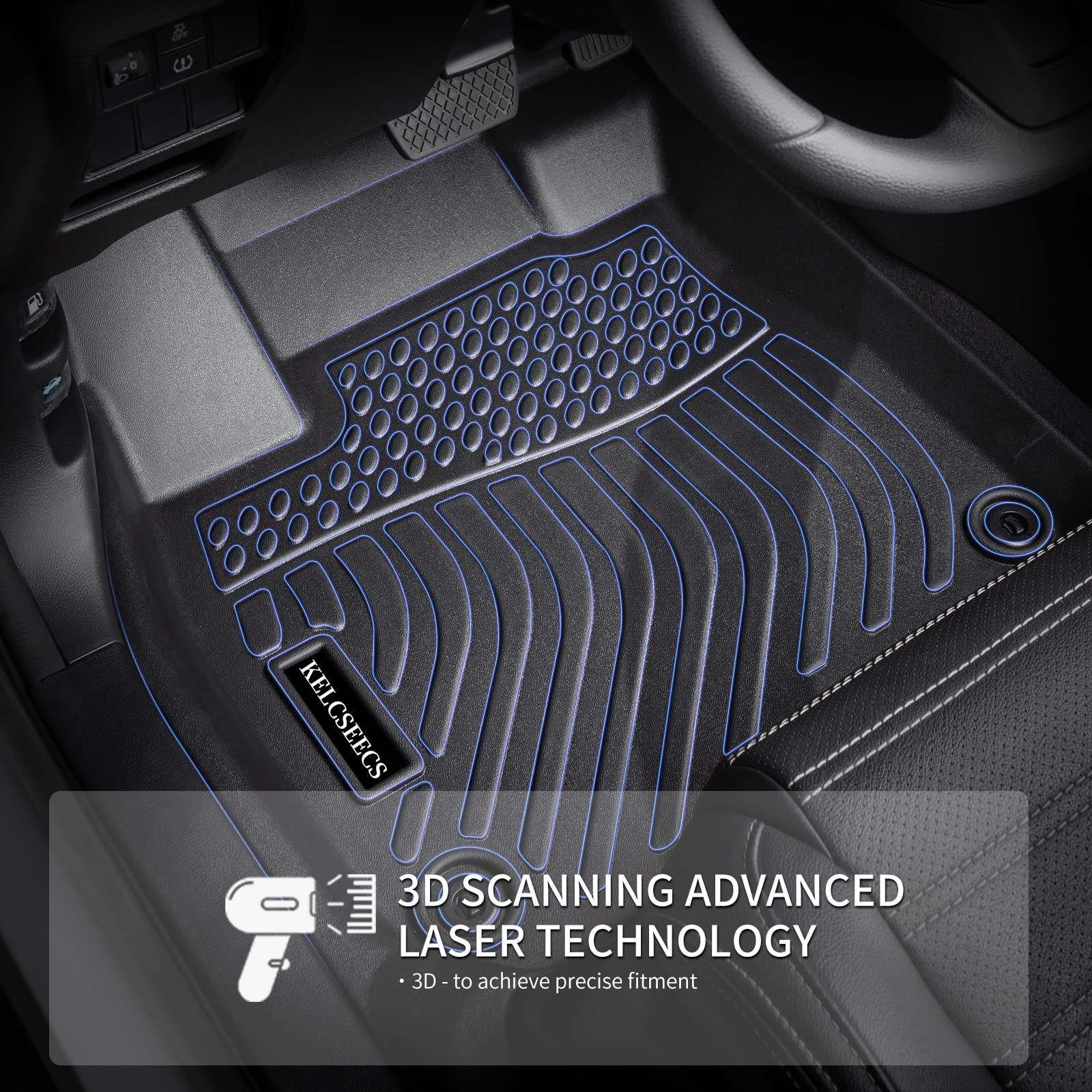 Kelcseecs All Weather Floor Mats & Cargo Liner Custom For 2021-2023 Kia Sorento Hybrid/2022-2023 Kia Sorento Plug-In Hybrid Car