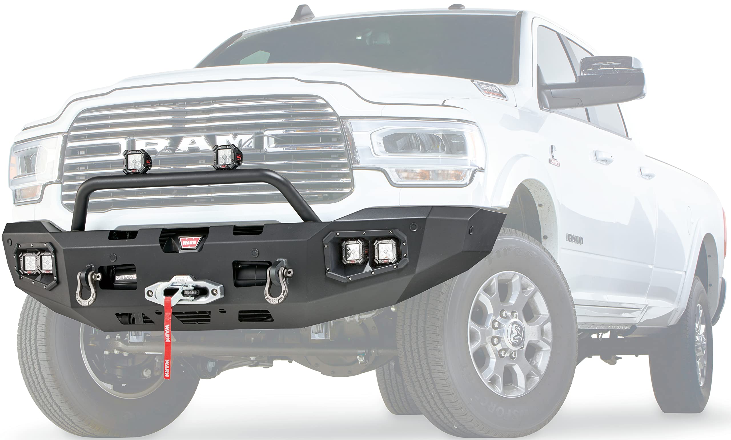 Warn 104256 Ascent Front Bumper, Fits: Dodge Ram Hd 2500/3500 Trucks (2019-2021) New Body Style