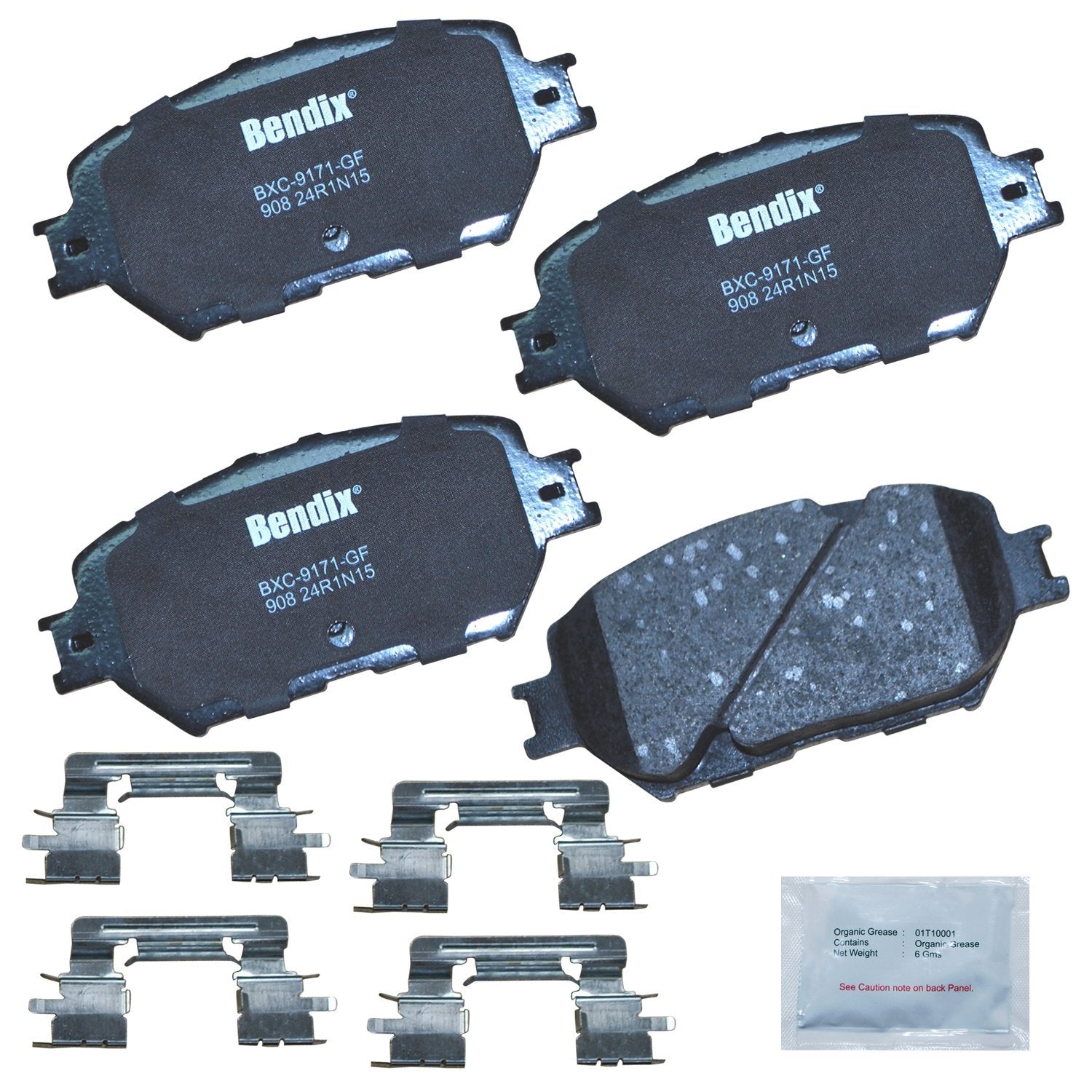 Bendix Priority1 Cfc908 Ceramic Front Brake Pads For Lexus Gs300 2006, Is250 2015-2009, Toyota Camry 2006-2002