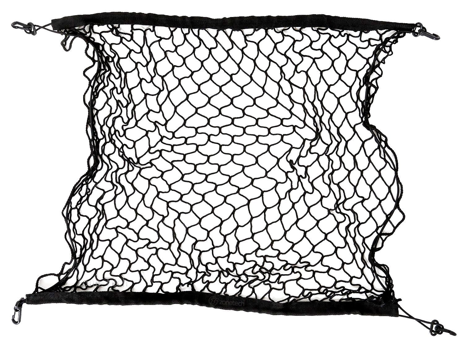 Zone Tech Cargo Net For Pickup Truck Bed - Bungee Net Mesh Elastic Universal Fit, Black Adjustable 4 Hook Storage Trunk Organizer Stretchable Mesh For Pickup Truck Bed, Car, Van And Suv