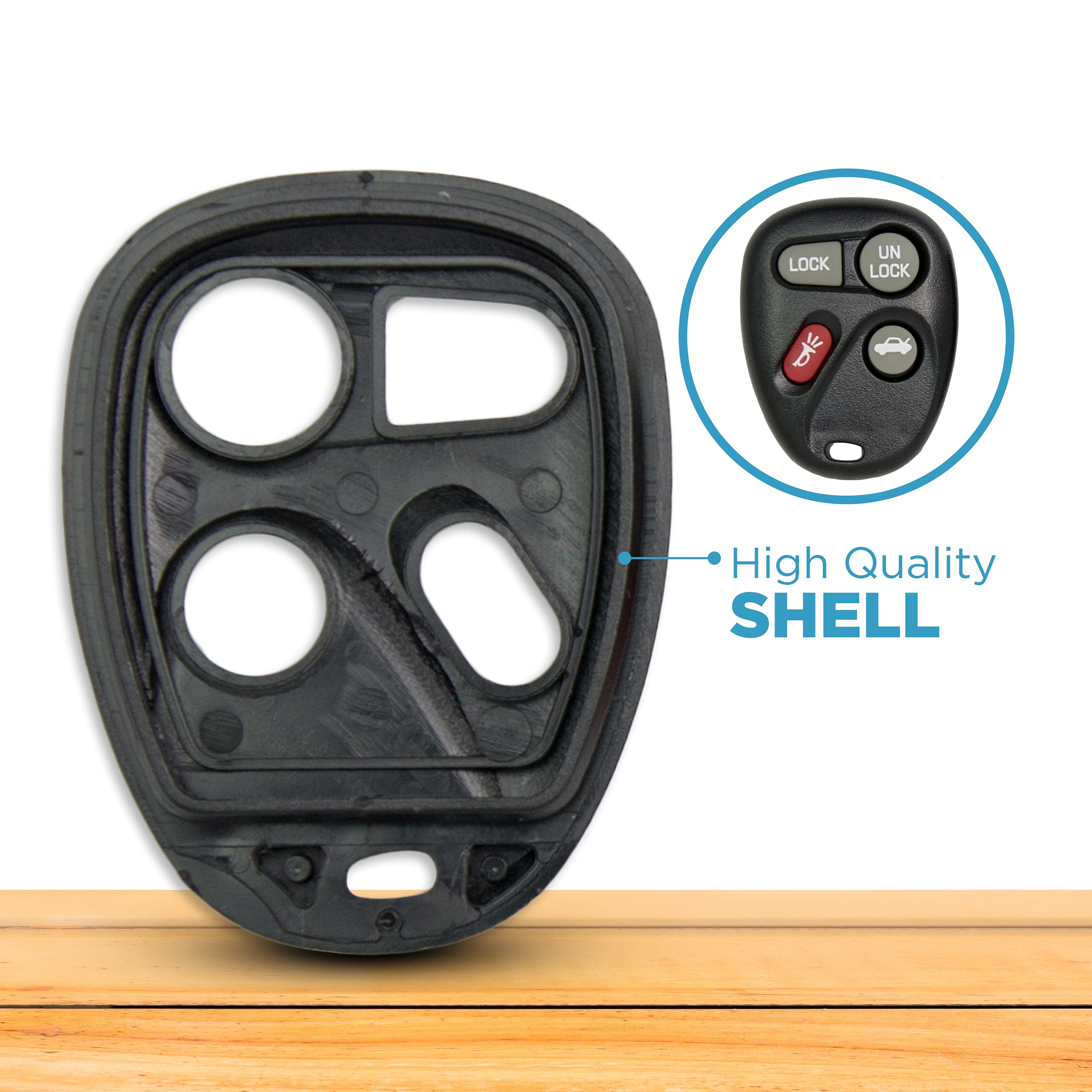 Keyless2Go Replacement For Key Fob Shell Case For Gm Vehicles With Fcc Koblear1Xt, Kobut1Bt - Shell Only