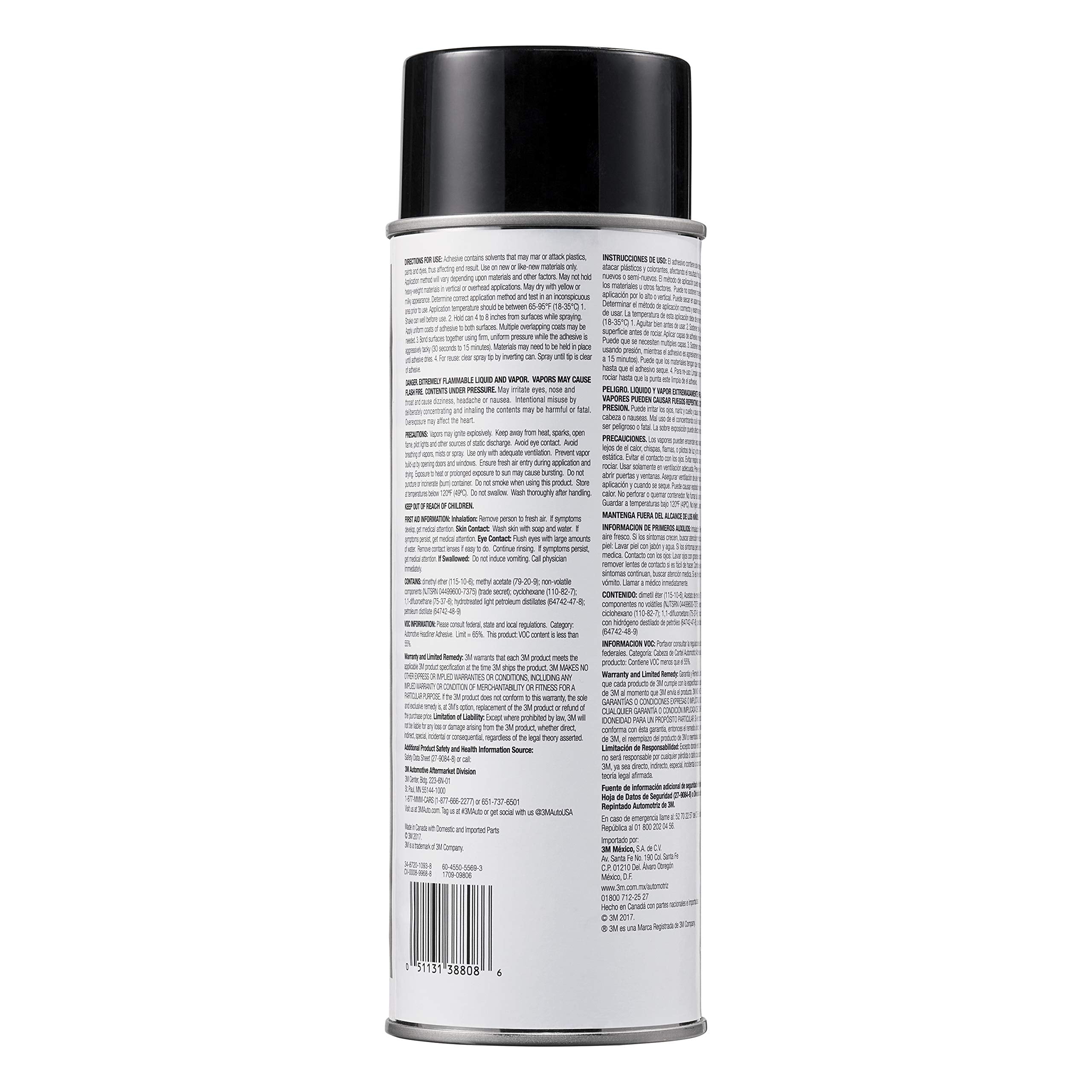 3M 38808 Headliner/Fabric Adhesive, 18.1-Oz. - Quantity 4