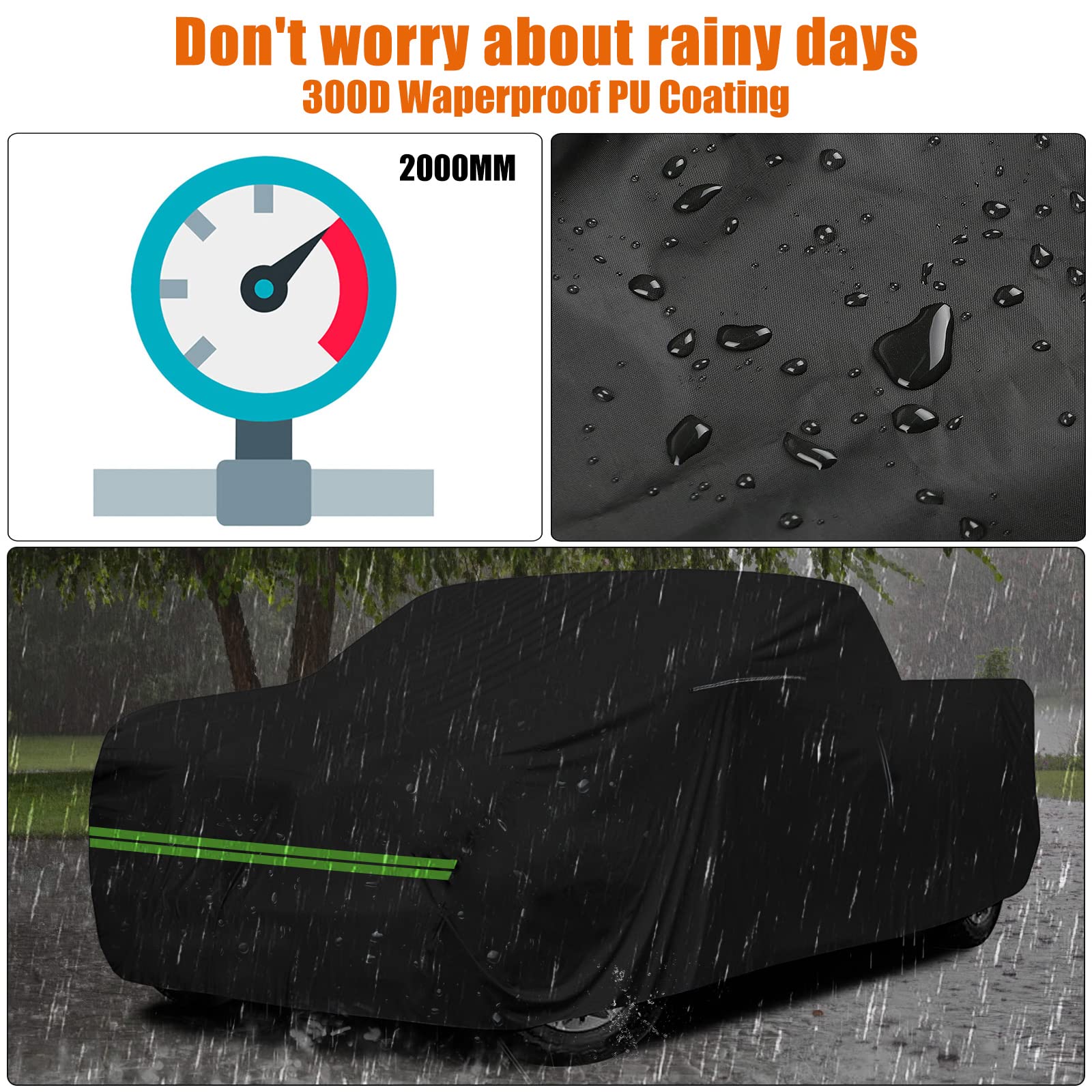 Waterproof Car Cover Replace for Ford F100 F250 1961-1972, F100 F150 F250 1973-1991 2 Door Regular/Standard Cab Long Bed 8ft All