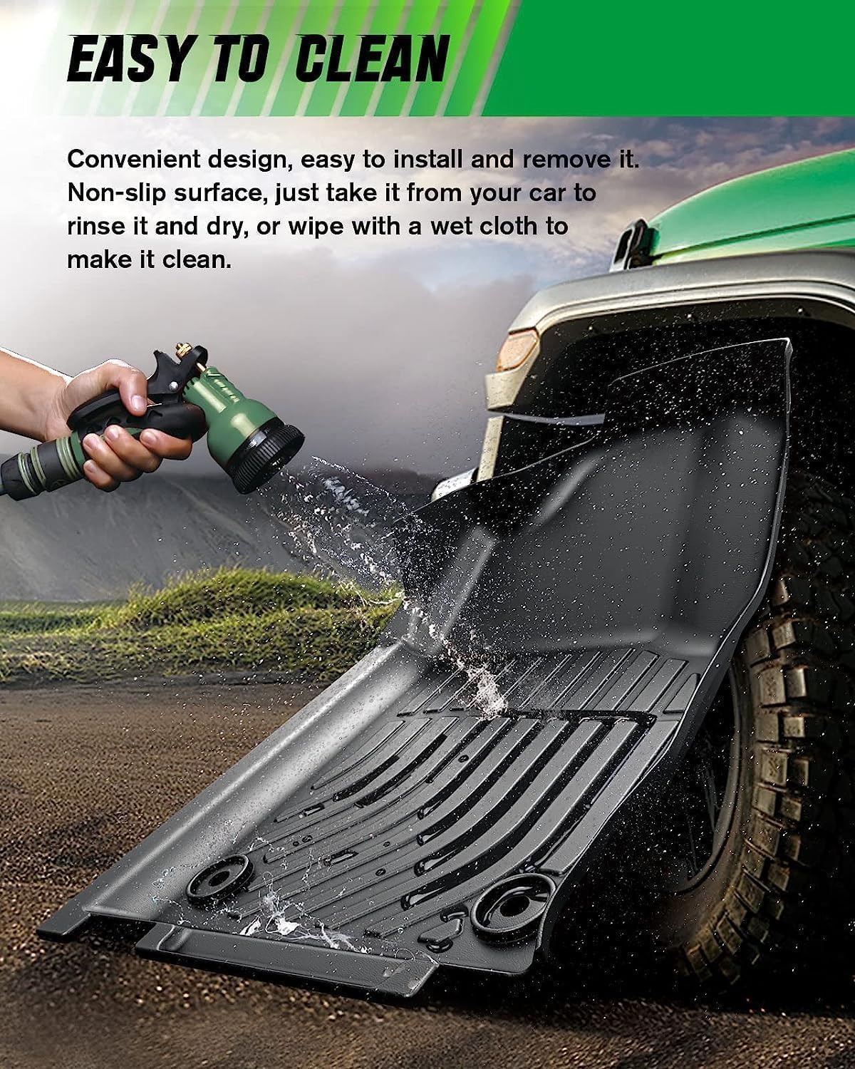 VIWIK Floor Mats Fit for Chevrolet Trailblazer FWD 2021 2022 2023 2024, TPE Rubber Car Mats All Weather Custom Floor Liners for