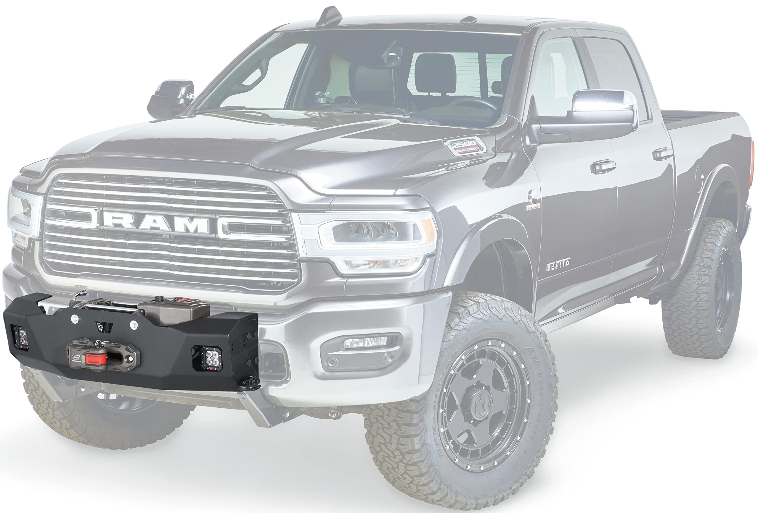 WARN 108004 Trans4mer Gen III Winch Mounting Bracket Kit for Large and Mid-Frame Winches, Fits: Dodge Ram HD 2500/3500 (2019-202