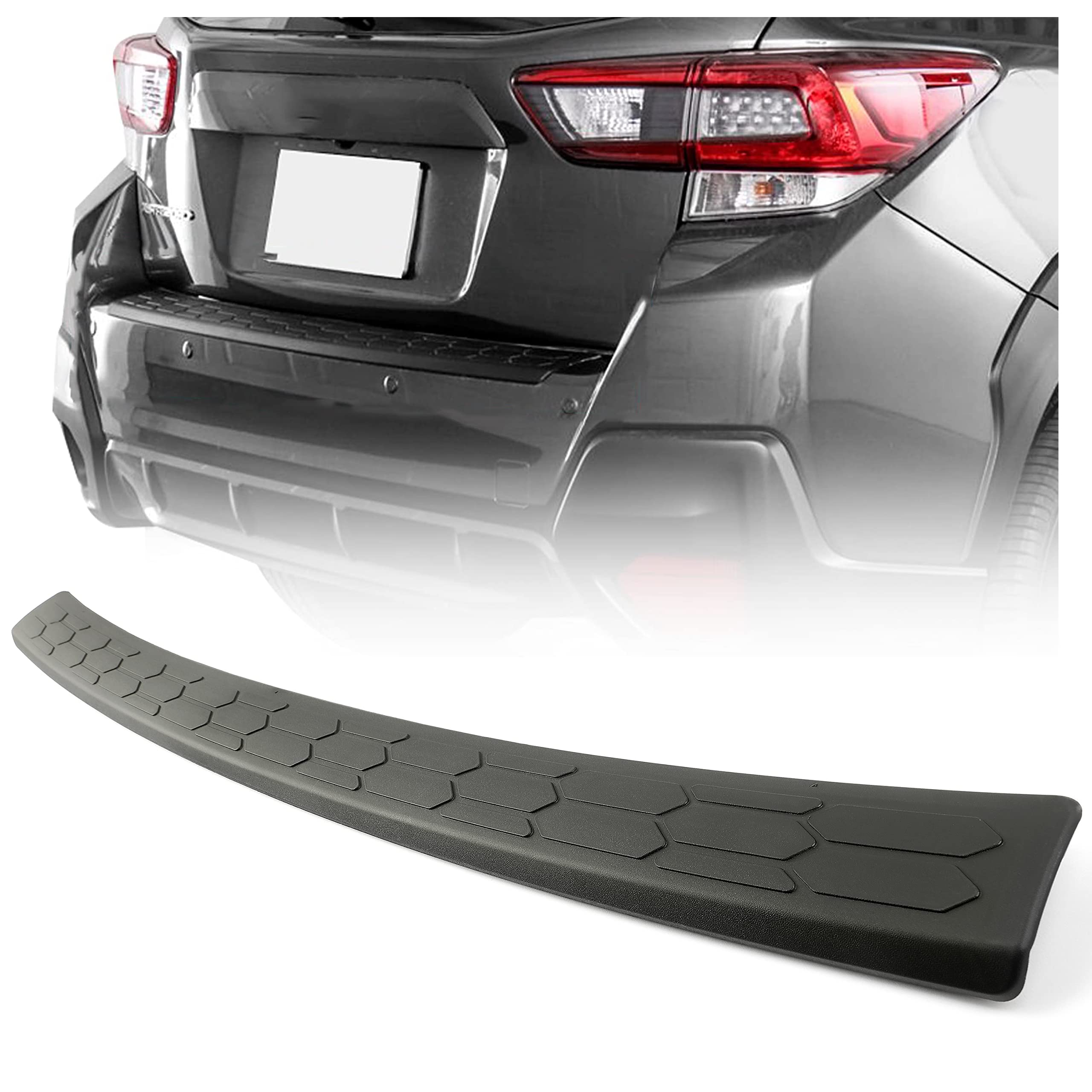 HECASA Rear Bumper Cover Protector Trim Compatible with 2018 2019 2020 2021 2022 2023 Subaru Crosstrek Replacement for E771SFL10