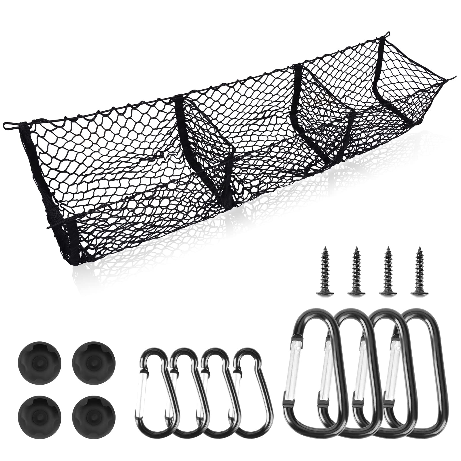 Upgrade Cargo Net Trunk Bed Organizer For Ford/Dodge/Gmc/Chevy Silverado/Toyota/Nissan/Honda/Lincoln And Pickup Truck, 59'' Long