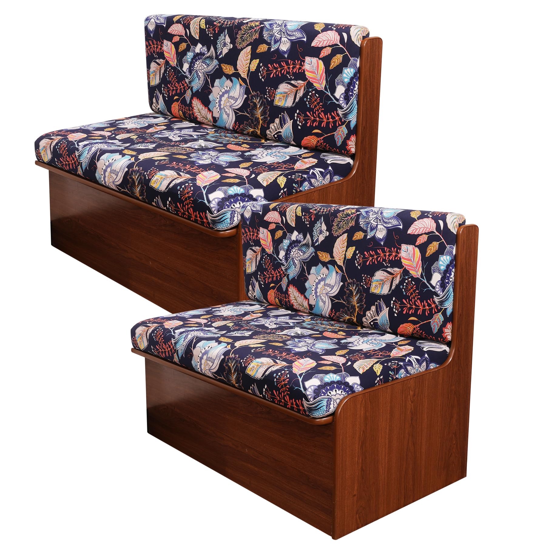 Fuangui Rv Dinette Cushion Covers - Stretch Camper Cushion Booth Seats Replacement - Washable Sofa Furniture Protector (B5, 2 Be