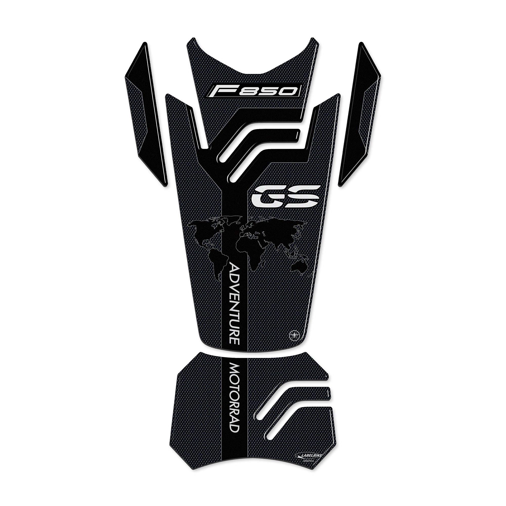 Labelbike - 3D Tank Pad Sticker For Decoration And Protection Of Motorcycle Fuel Tank Compatible With Bmw F850 Gs Adventure 2019-2022