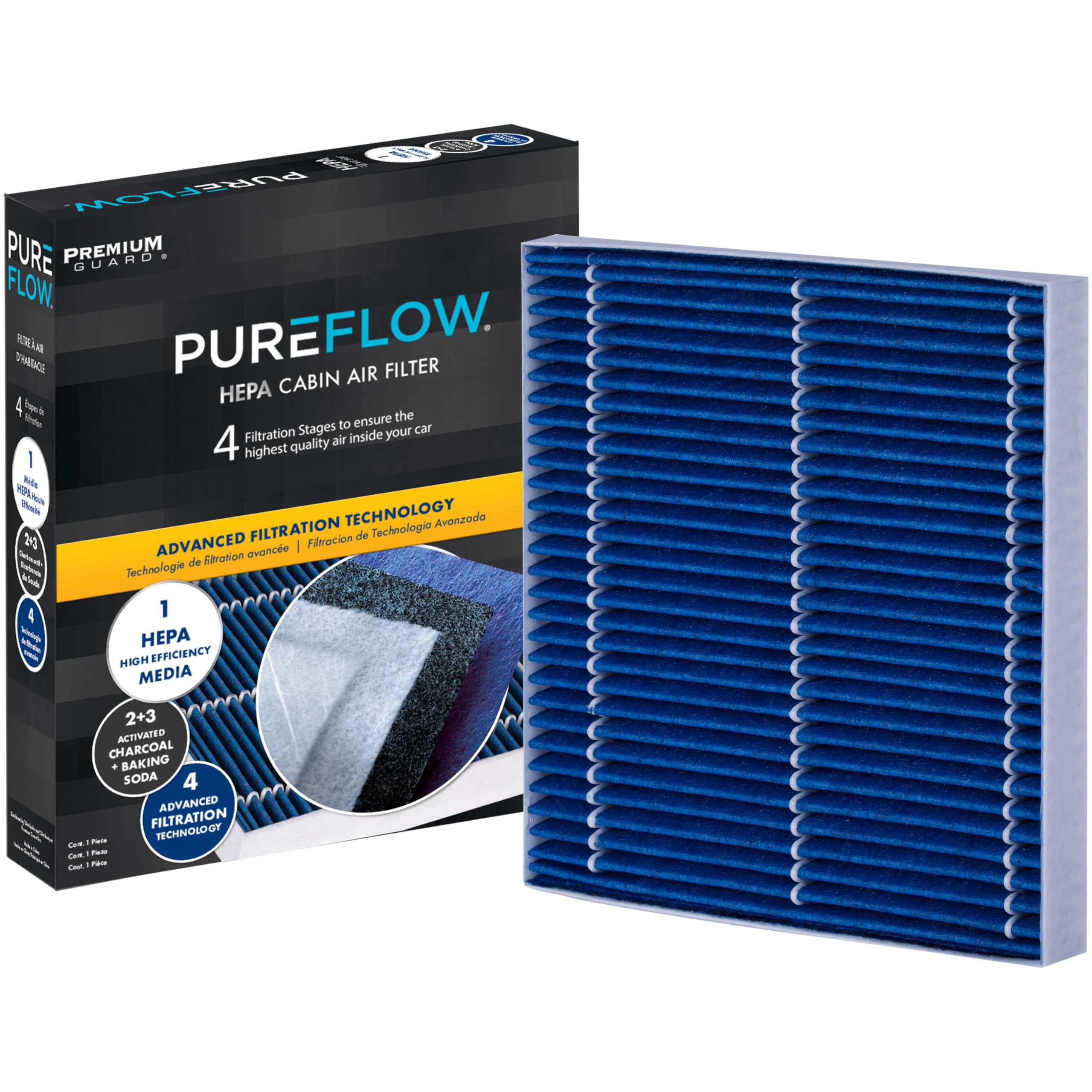 Pureflow Hepa Cabin Air Filter Pc4313Hx | Fits 2011-2015 Ram 1500, 2007-2017 Jeep Patriot, 2011-2019 Dodge Journey, 2007-2017 Je