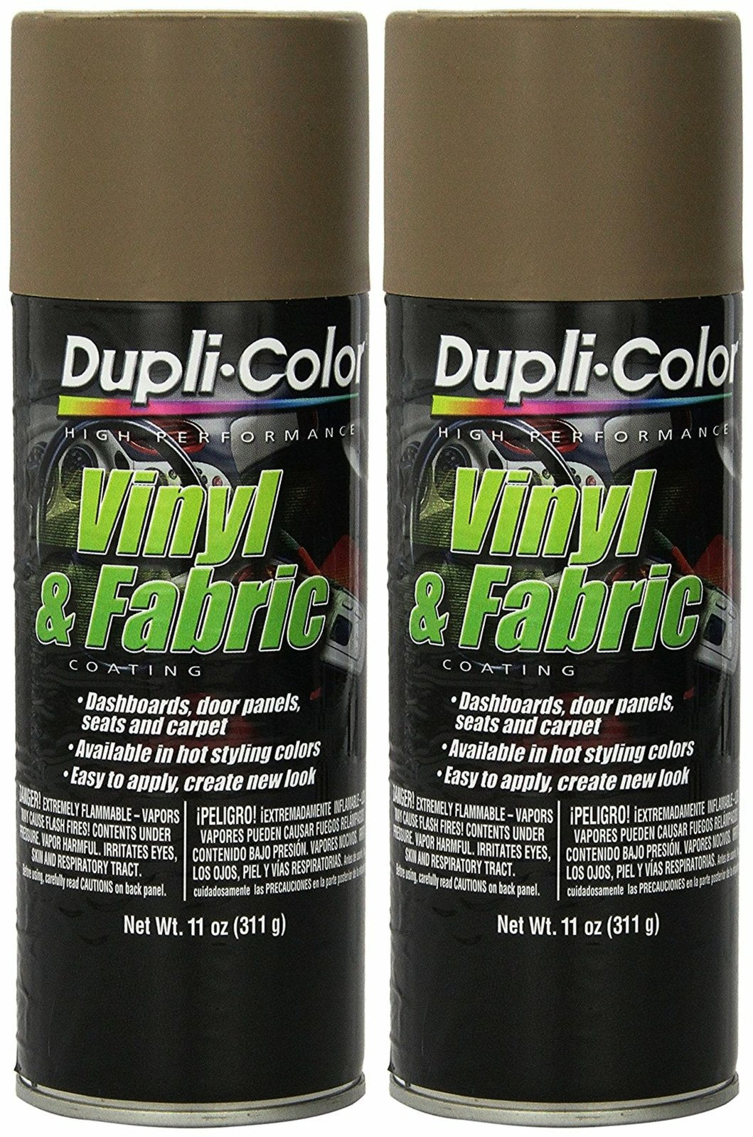 Dupli-Color Hvp113 Medium Beige High Performance Vinyl And Fabric Spray - 11 Oz. - 2 Pack