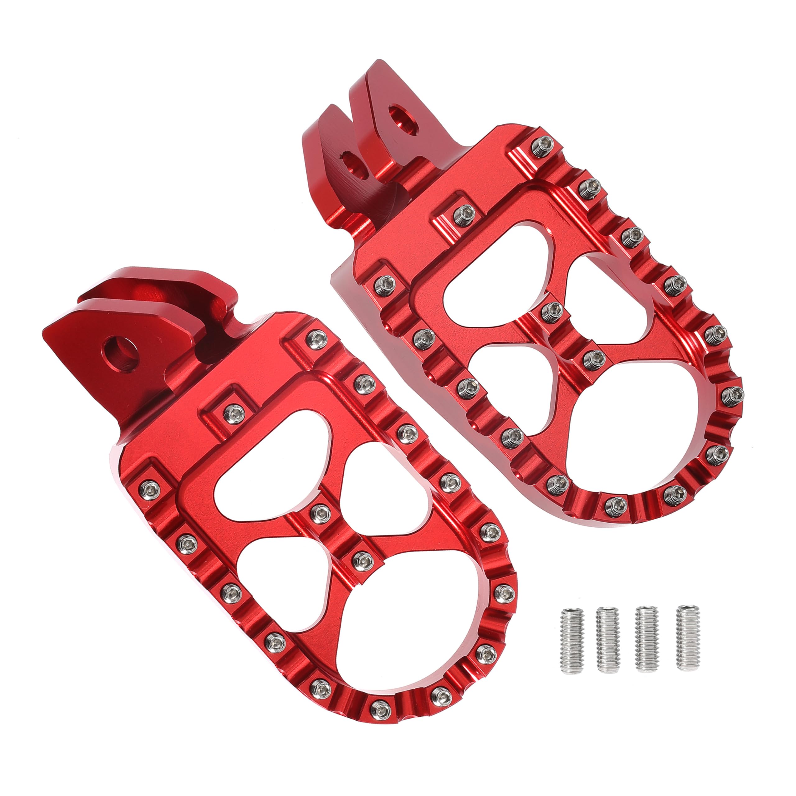 Motorcycle Foot Peg Foot Rest Dirt Bike Foot Pegs For Sur Ron Light Bee S/X For Segway X260 X160 For Talaria Sting Mx3 Mx4 Xxx Taparia Foot Pedals Rests (Red)