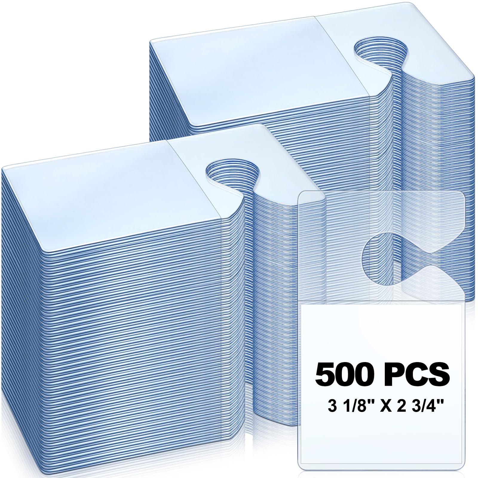 Fainne 500 Pcs Clear Parking Permit Holder Parking Pass Holder Rearview Mirror Hanger Parking Permit Card Holder for Car Rear Vi