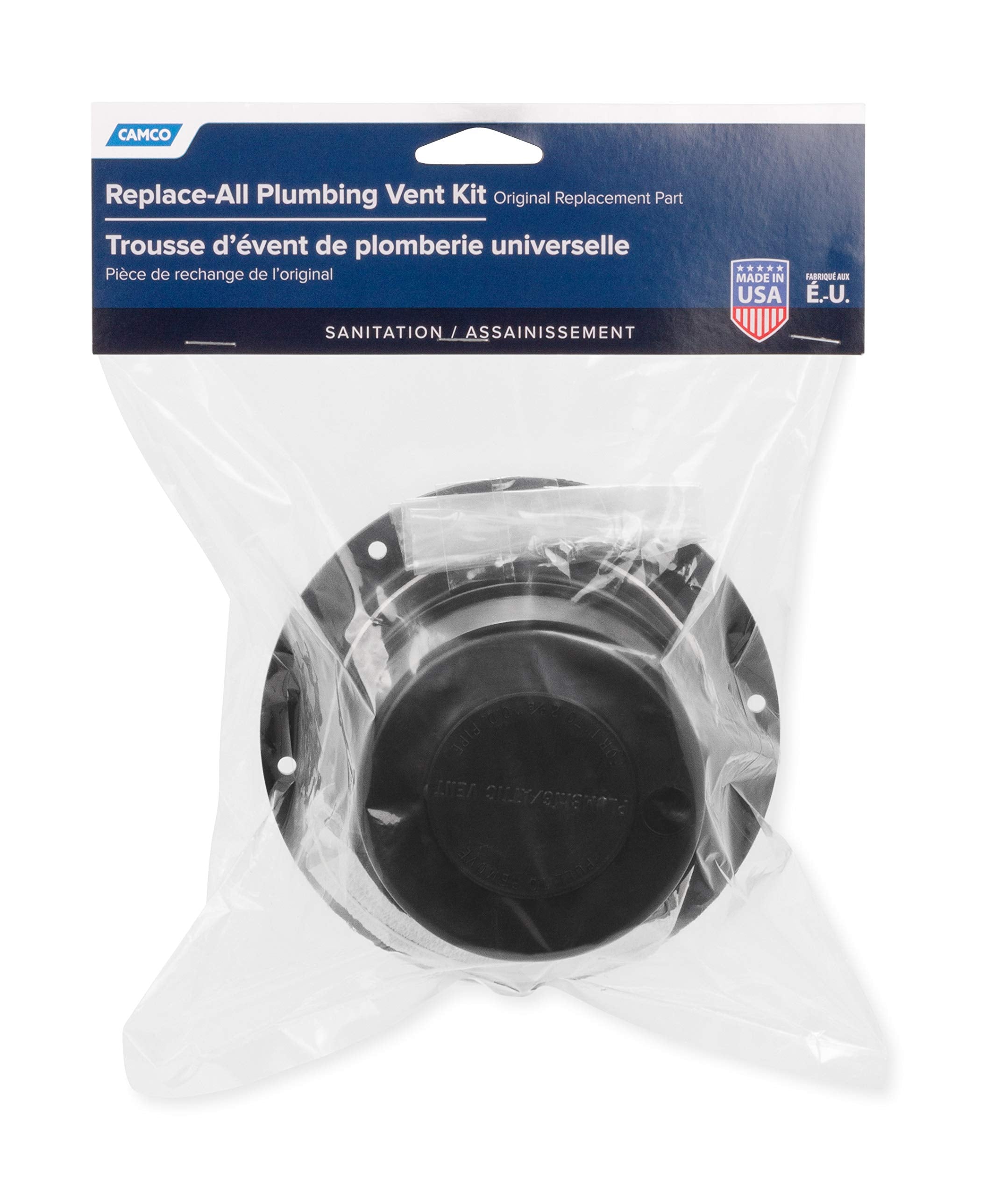 Camco 40138 Black Replace-All Plumbing Vent Kit
