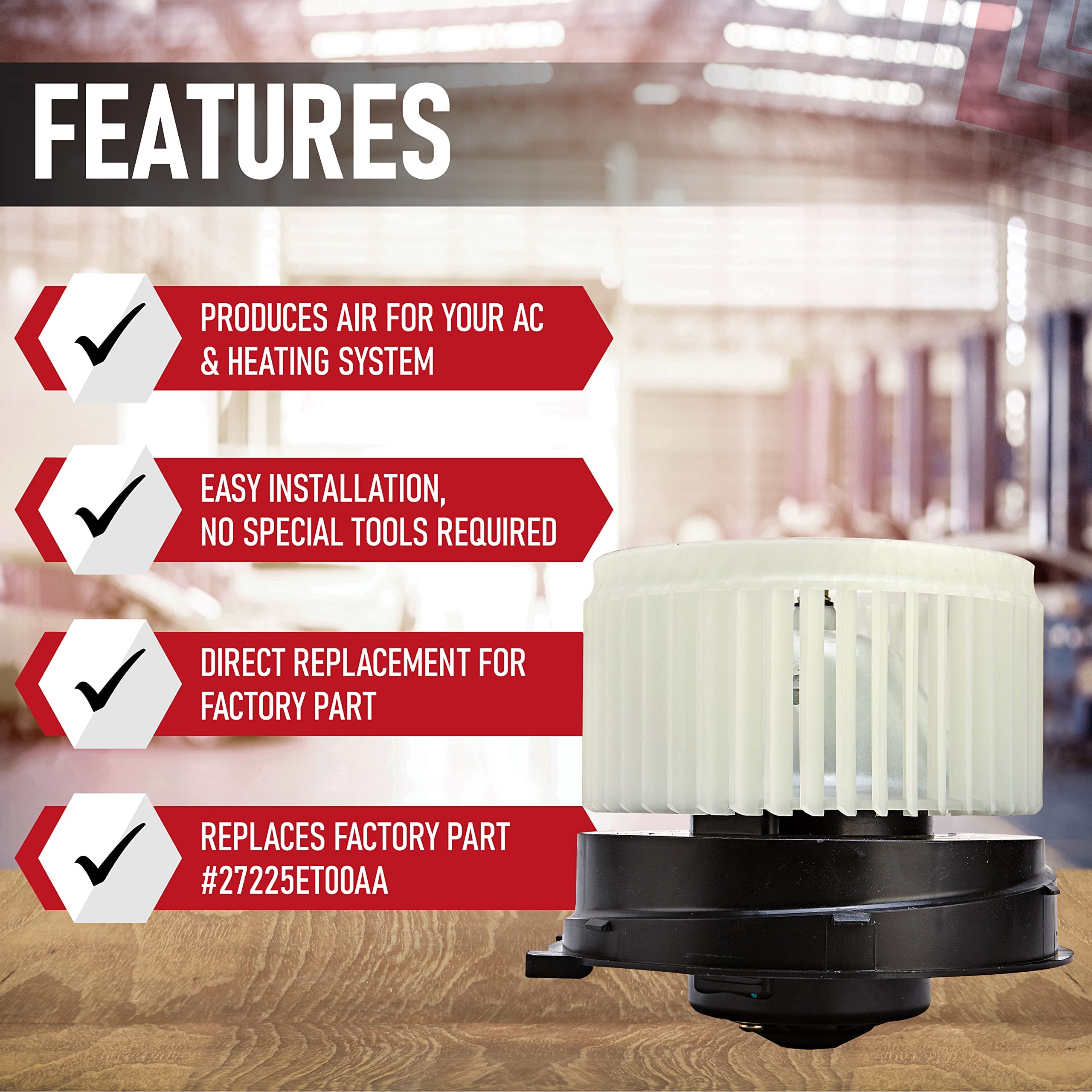 Replacement Ac Heater Blower Motor, Compatible With Nissan Vehicles, Rogue 2008-2013, Rogue Select 2014-2015, Sentra 2007-2012 -