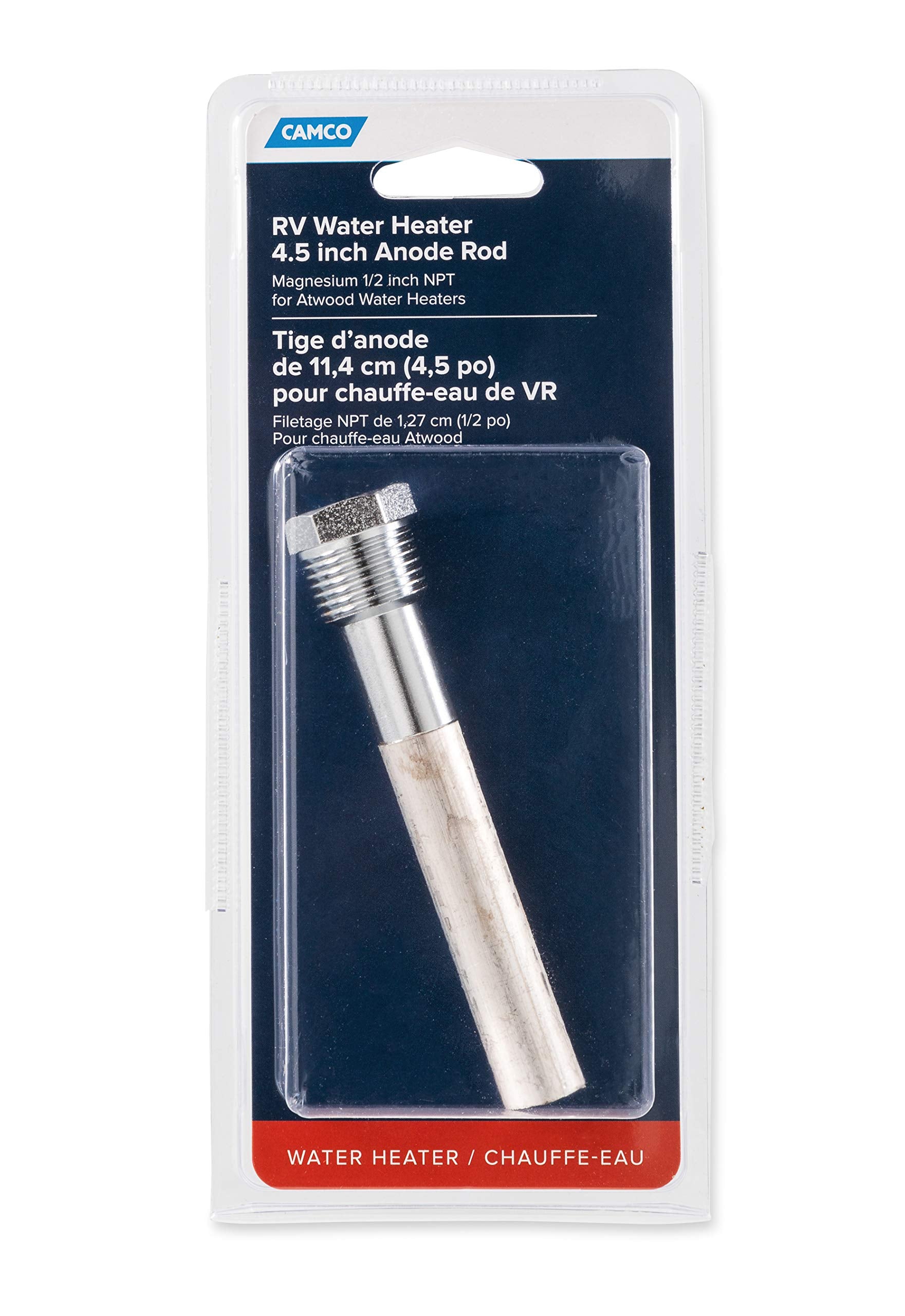 Camco Magnesium Anode Rod For Rv, Camper And Trailer Water Heaters - Extends The Life Of Your Water Heater By Preventing Corrosi