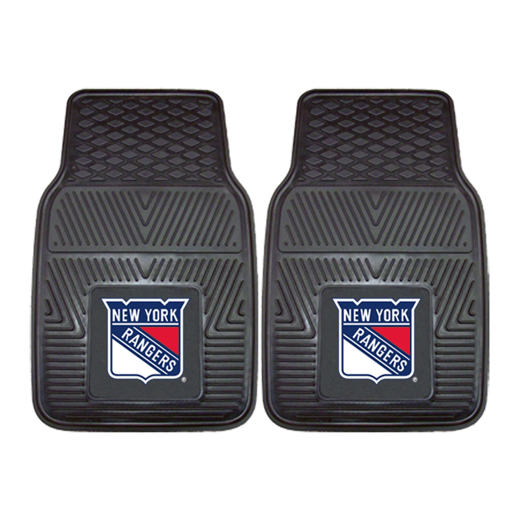 FANMATS New York Rangers 2 - Pc Heavy Duty Vinyl Car Mat 18x27
