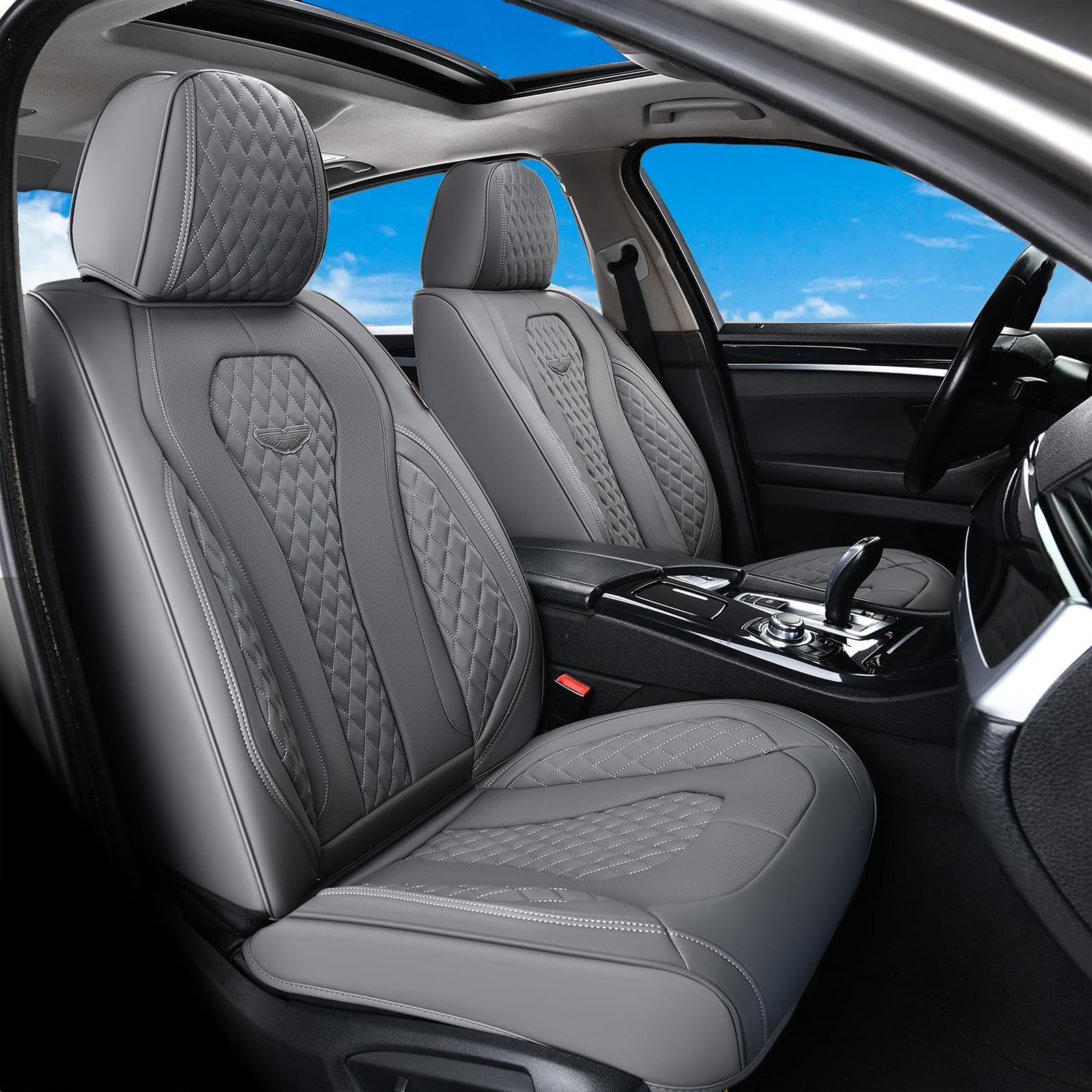 Coverado Seat Covers, Car Seat Covers Front Seats, Gray Car Seat Cover, Waterproof Car Seat Covers, Car Seat Cushion, Front Car