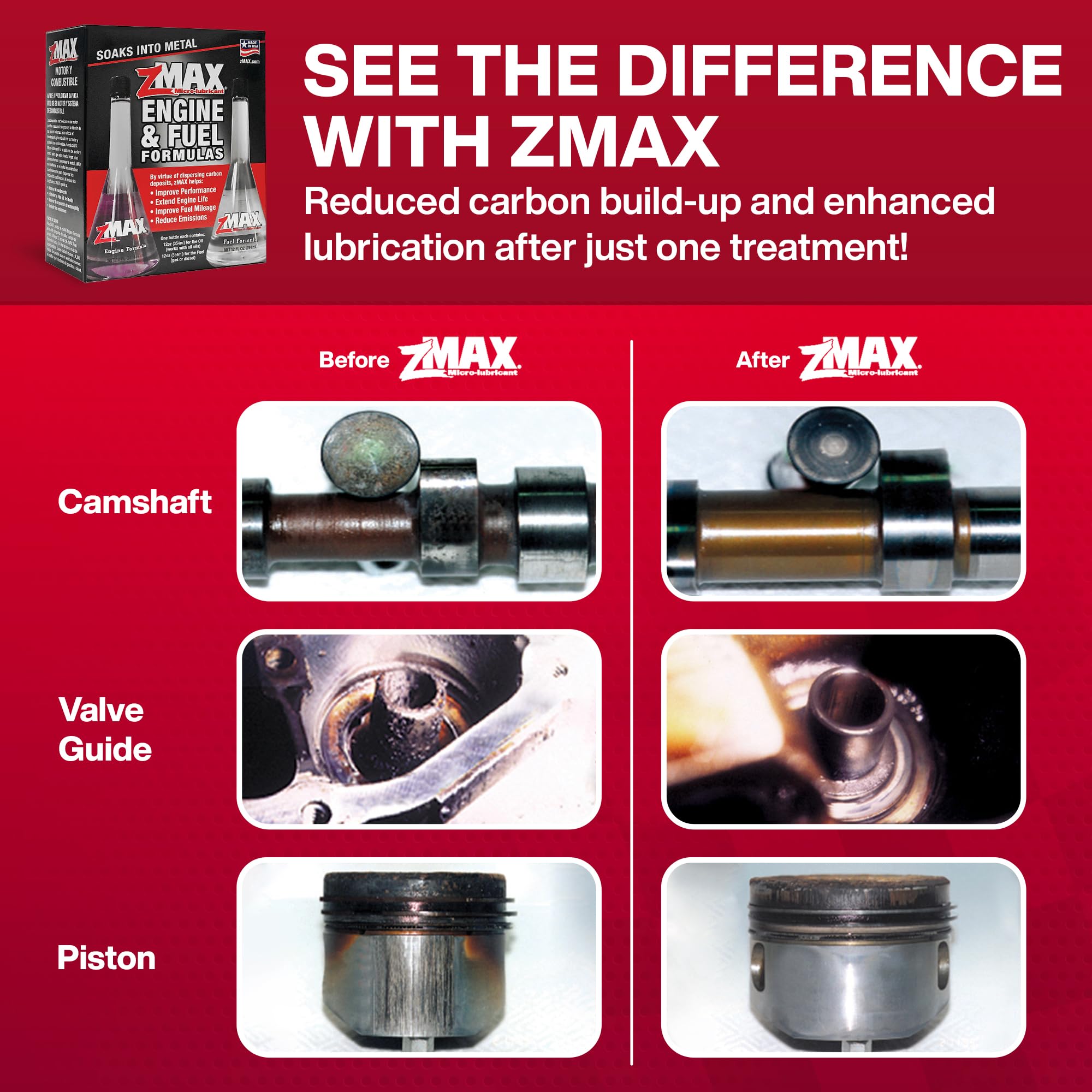 Zmax 58-011 - Engine & Fuel Formula Kit - Easy To Use - Reduces Carbon Build-Up & Lubricates Metal Extending Life Of Car Or Truc
