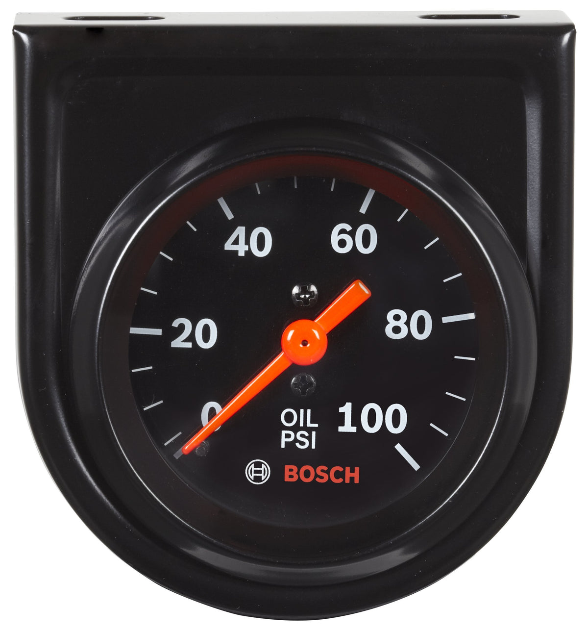 Actron Bosch Sp0F000052 Style Line 2'' Mechanical Oil Pressure Gauge (Black Dial Face, Black Bezel)