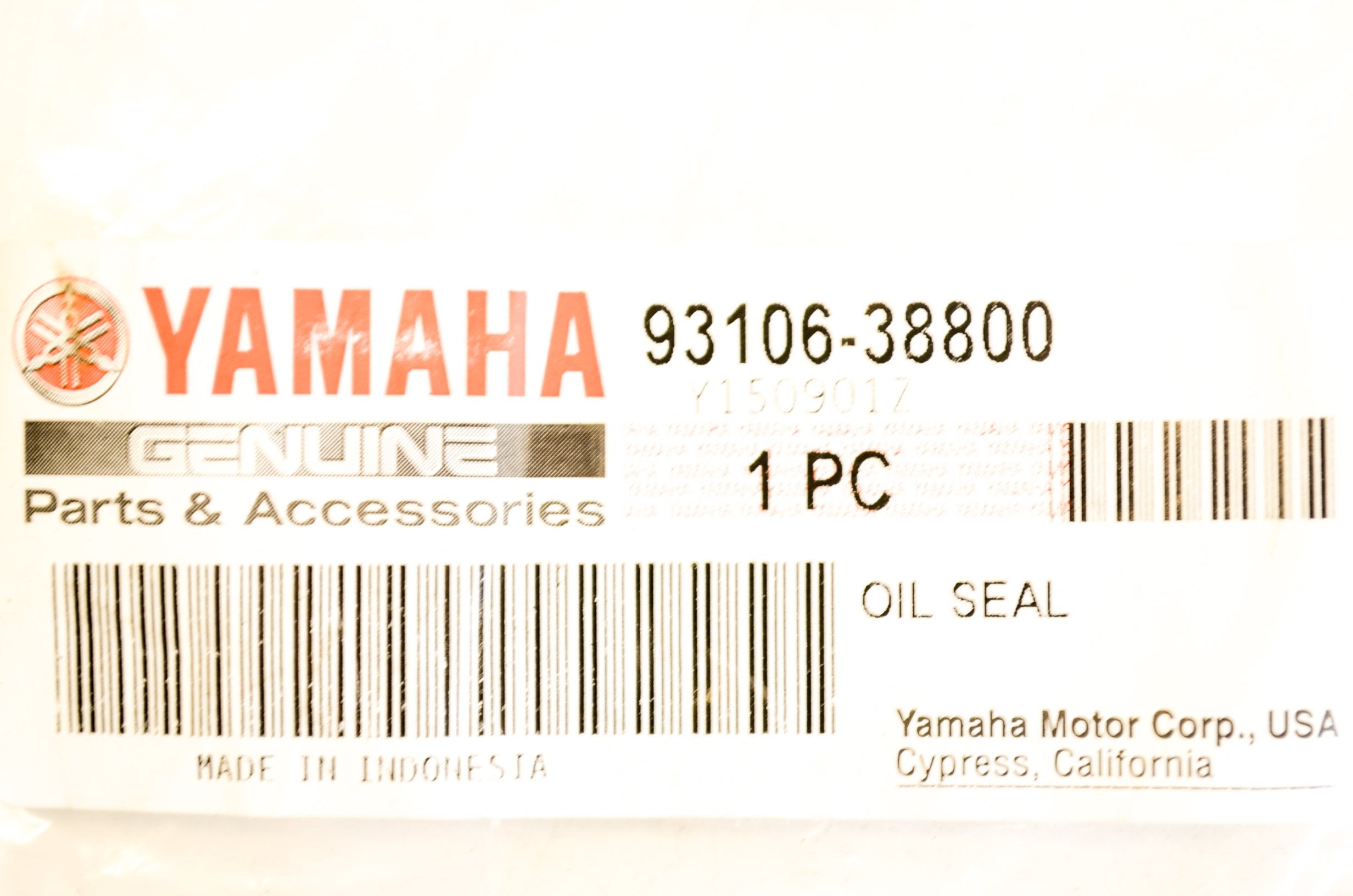 Yamaha 93106-38800-00 Oil Seal; 931063880000 Made By Yamaha