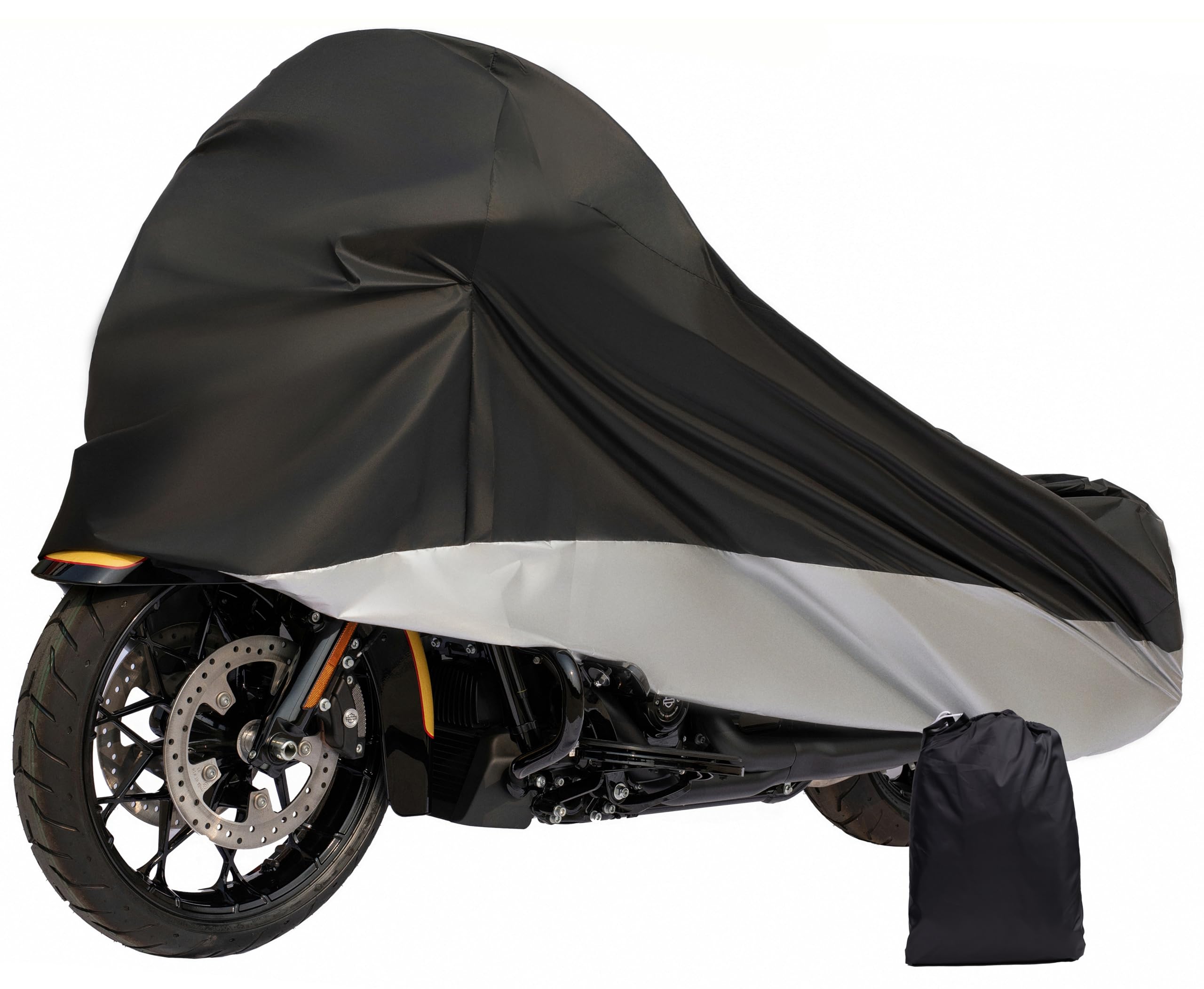 Wrypun Motorcycle Cover Universal Motorcycle Covers Waterproof Outdoor Fits up to 96'' Yamaha Honda Harley Suzuki Durable Qualit