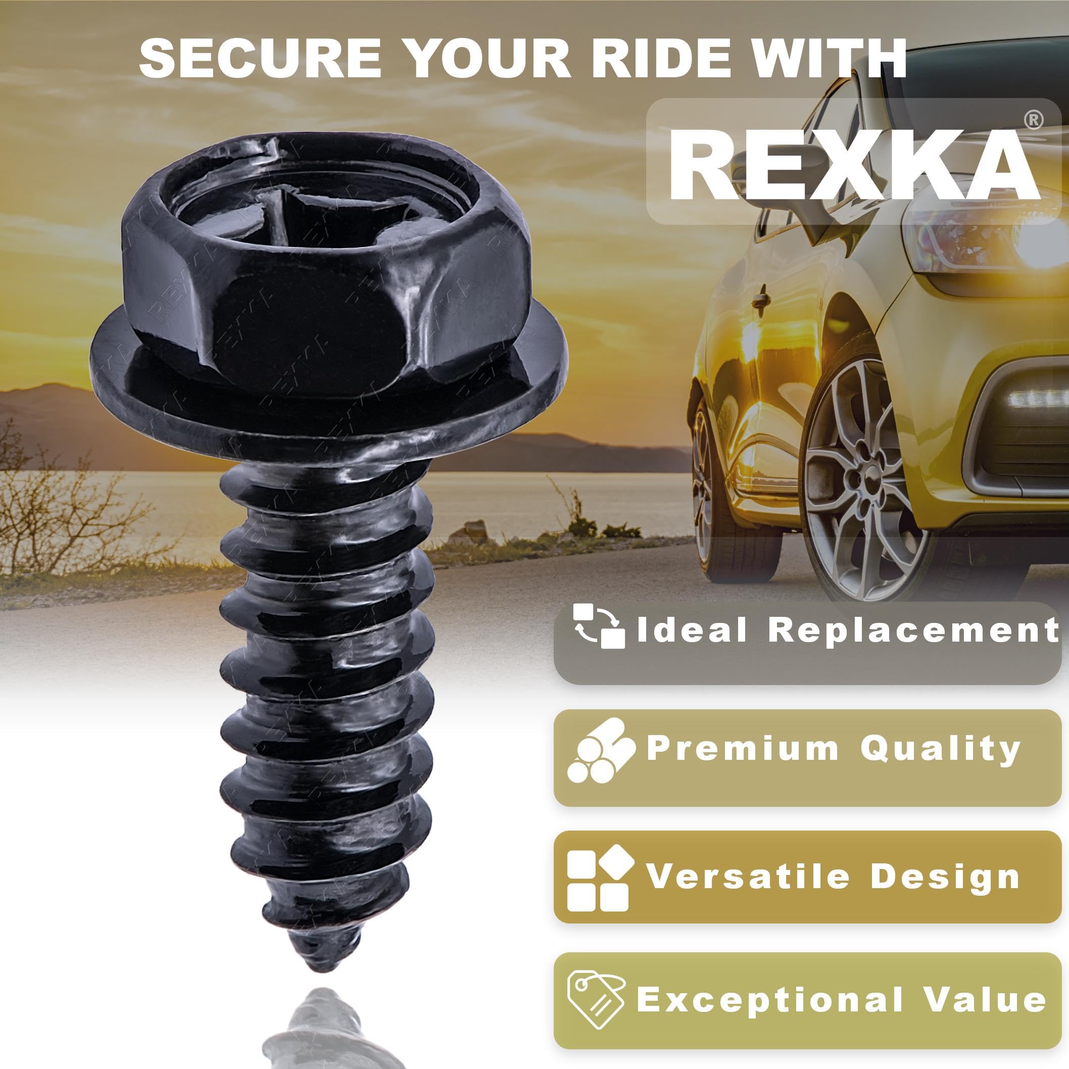 Rexka 30Pcs M6-1.81 X 20Mm Fender Liner Bumper Cover Splash Shield Screw Ms452348 For Mitsubishi 3000Gt, Diamante, Eclipse, Ecli