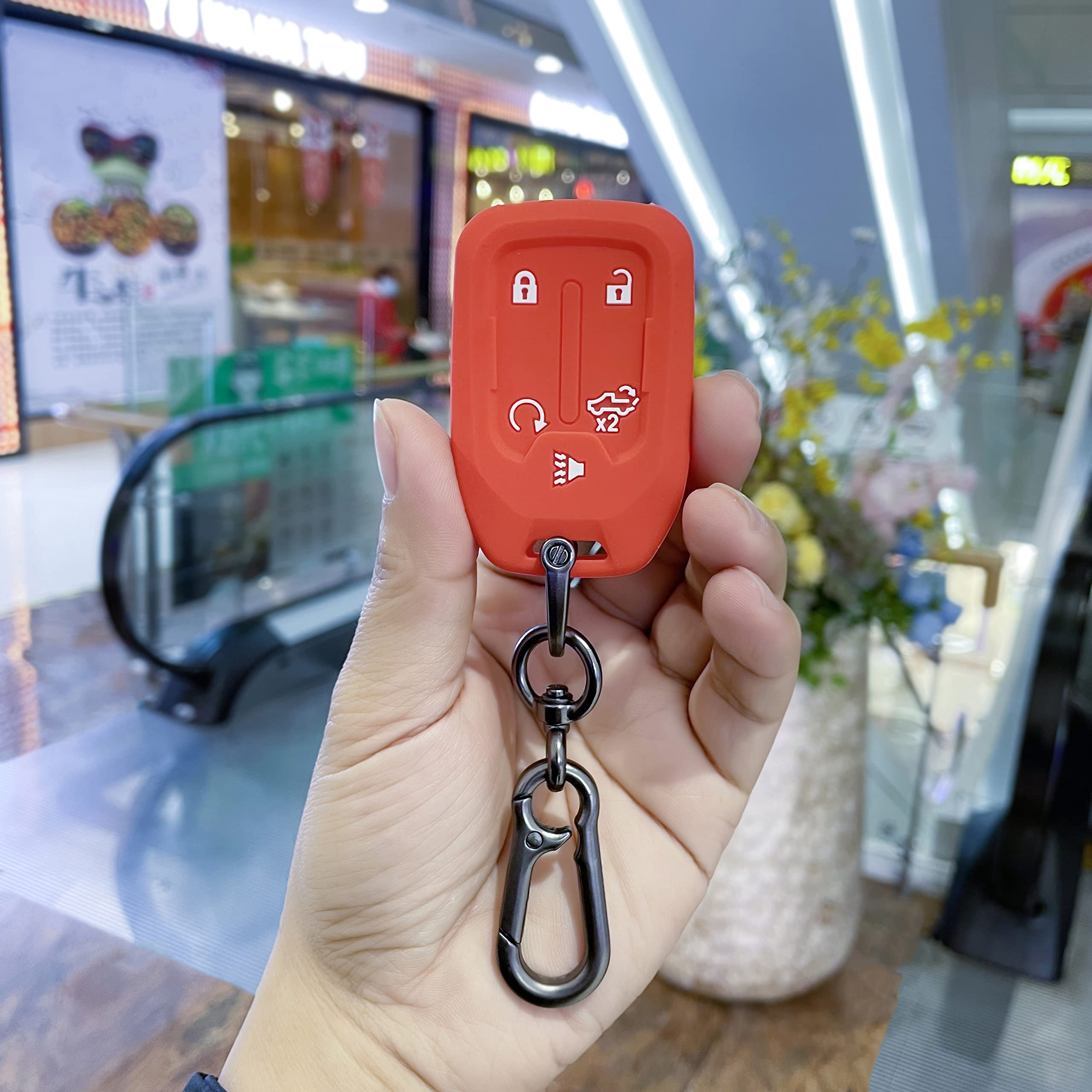 Tandrive 2Pcs Silicone Smart Key Fob Case Cover For 2023 2022 2021 2020 2019 Chevy Silverado And Gmc Sierra 1500 2500Hd 3500Hd,