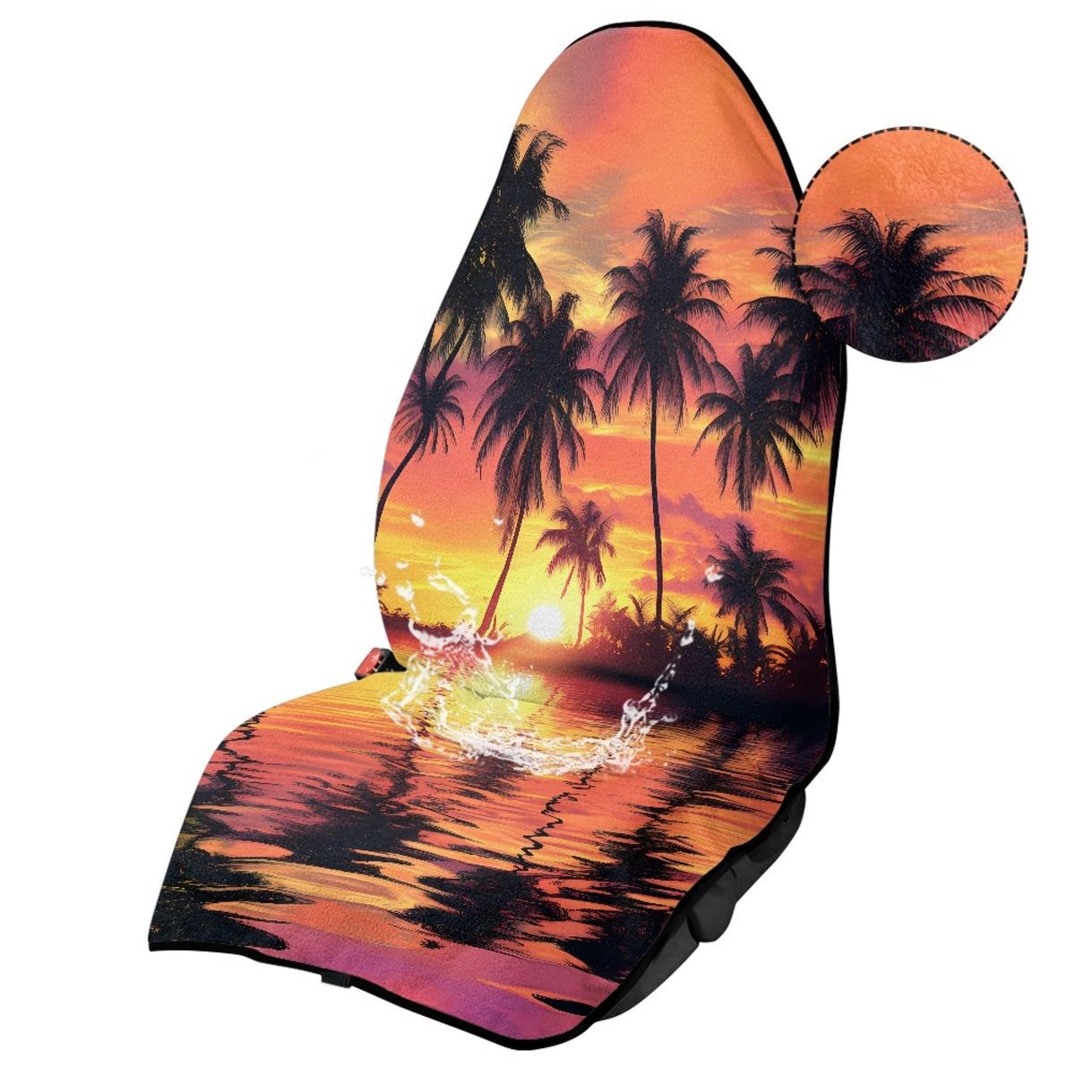 JOAIFO Black Zebra Print Front Seat Towel Covers for Cars,Waterproof Seat Covers for Trucks SUV Van,Black Car Seat Towel Cover A