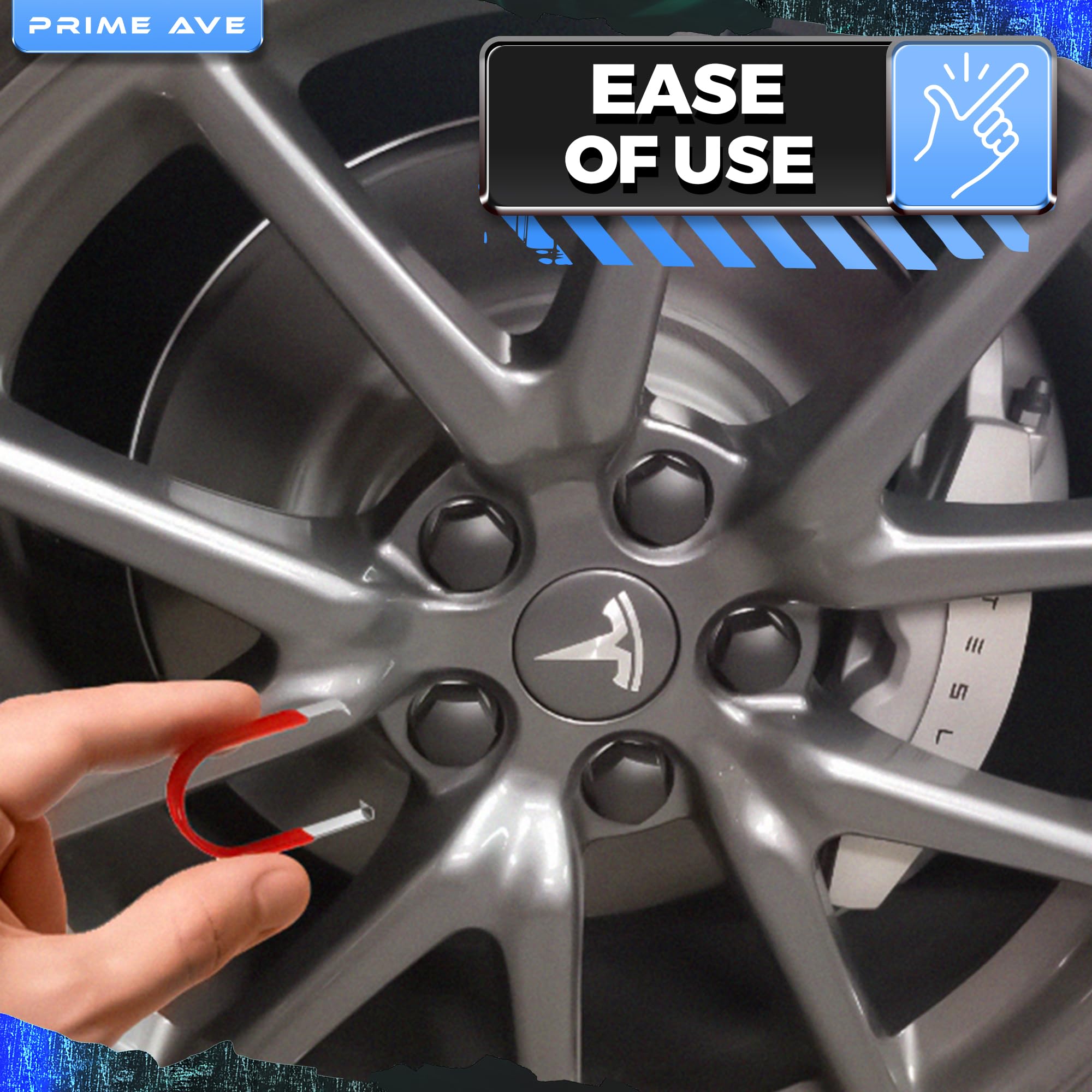 Prime Ave Wheel Lug Cap Cover Removal Tool Set +++ Compatible/Replacement For Audi Bmw Mercedes Mini Tesla Vw