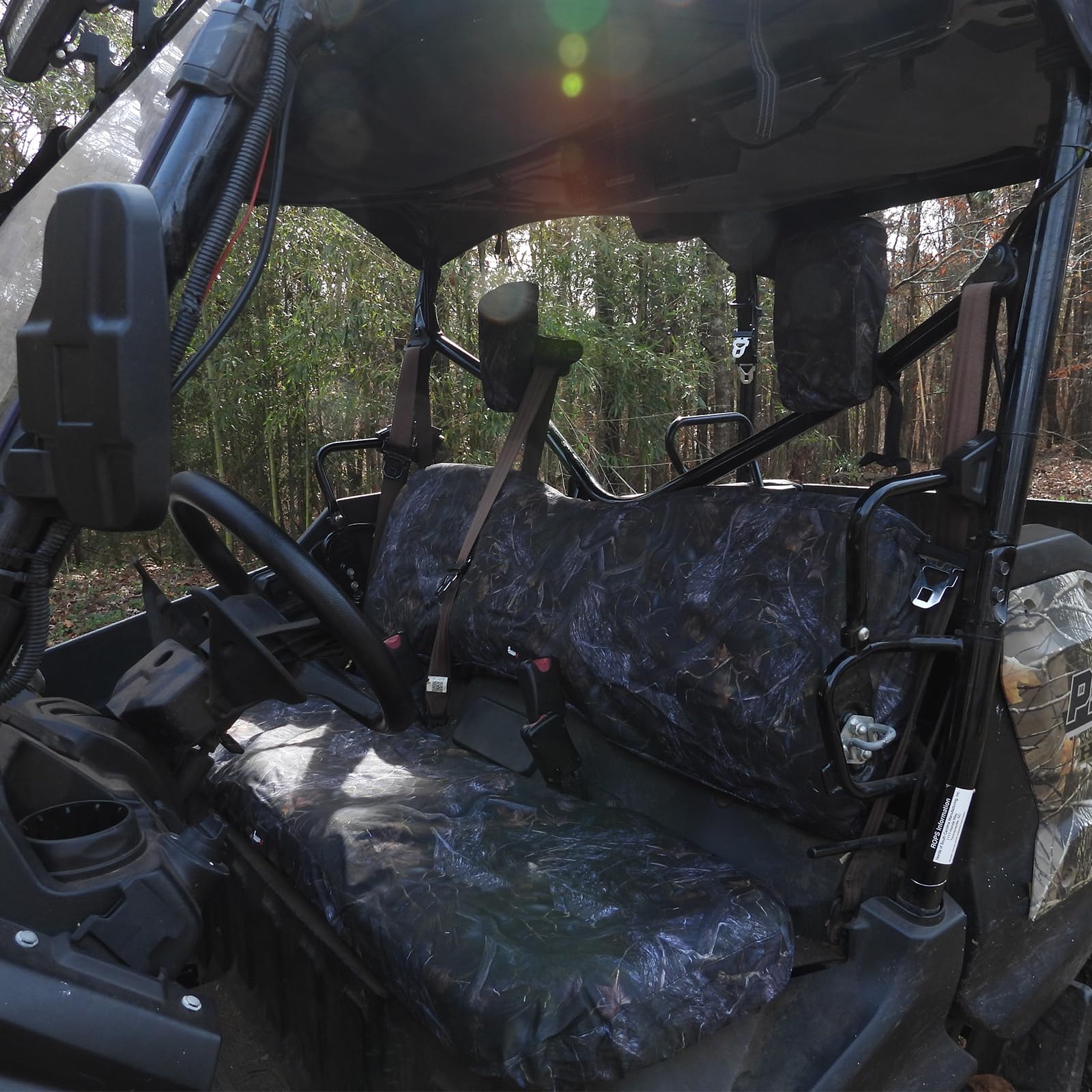 Starknightmt Utv Pioneer Seat Covers Compatible With 2016-2024 Pioneer 1000 1000-5(Front Seat),1000-6(Front And Rear Seat),Water-Repellent Bench Seat Cover -Camo
