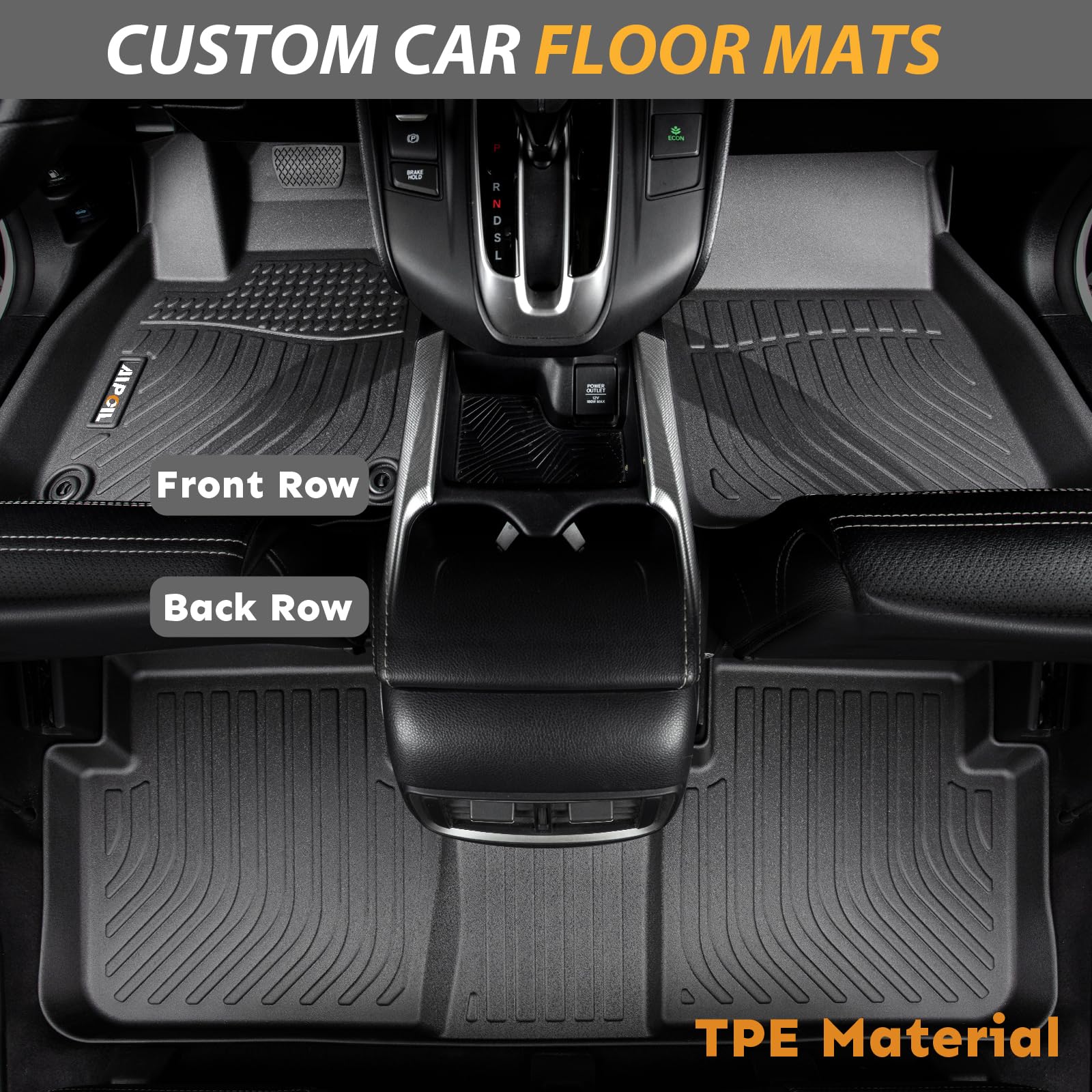 AIPOILFloor Mats & Cargo Liner Custom for Mitsubishi Outlander 2022-2024 (Not for PHEV or Sport Models) | Fits 1st & 2nd & 3rd R