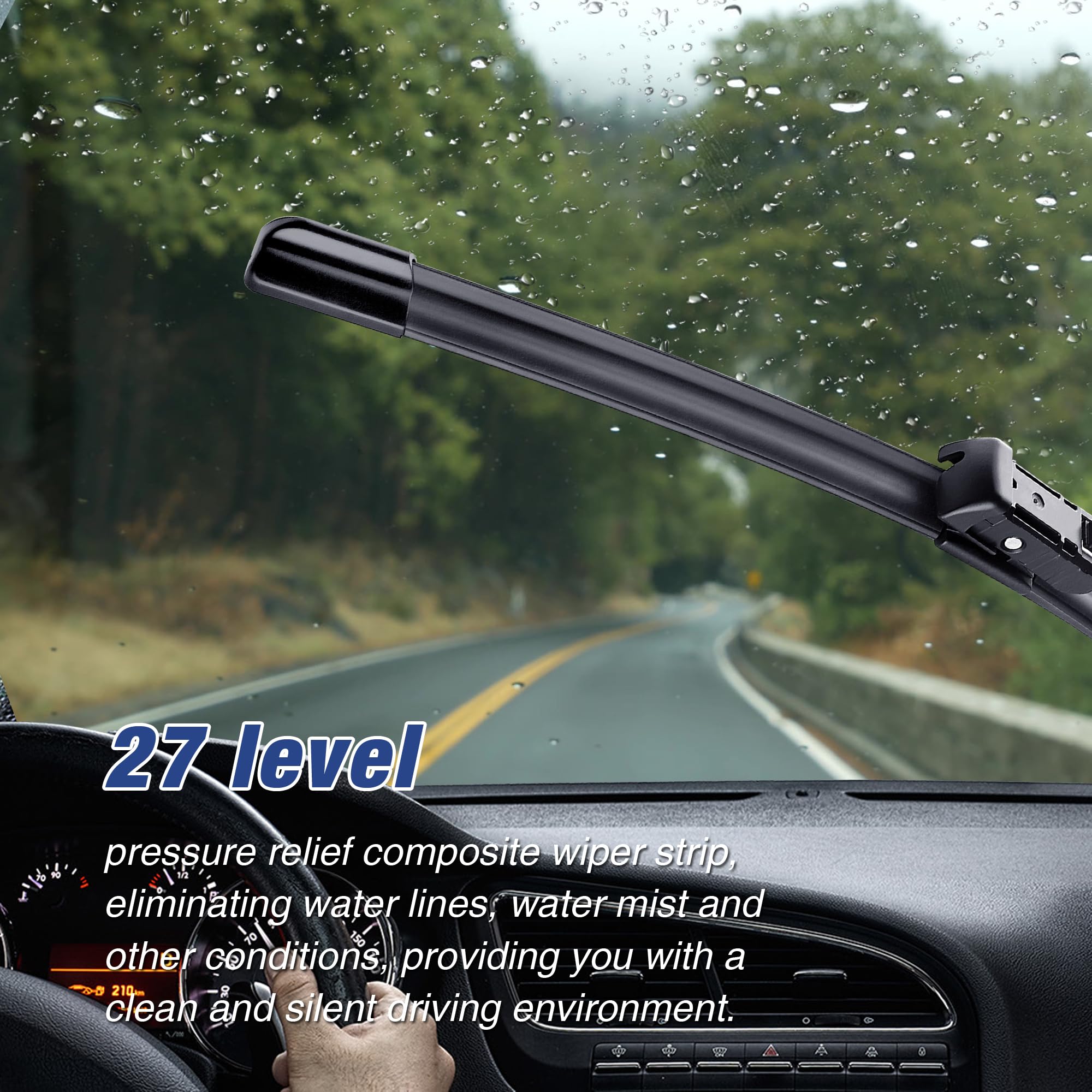 22''+22'' Wiper Blades Replacement For Chevy Silverado/Gmc Sierra 2014 2015 2016 2017 2018 (Set Of 2) Quiet And Durable Stable A