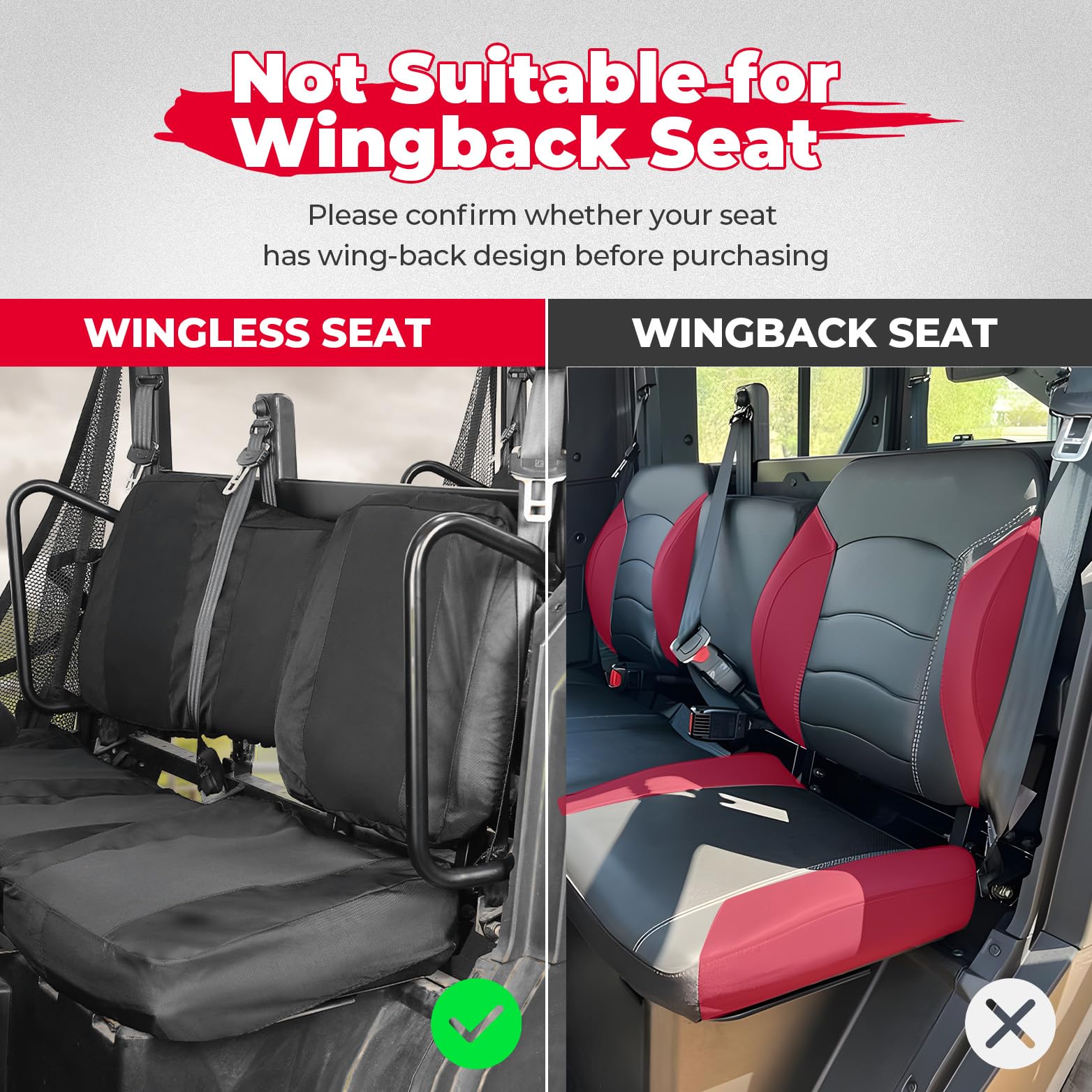 Kemimoto 1680D Crew Seat Covers Compatible With Ranger Crew Xp 1000, Utv Seat Cover Set With Headrest Cover Compatible With 2020-2023 Polaris Ranger Crew 1000 Premium, 2017-2021 Ranger Crew Xp 1000