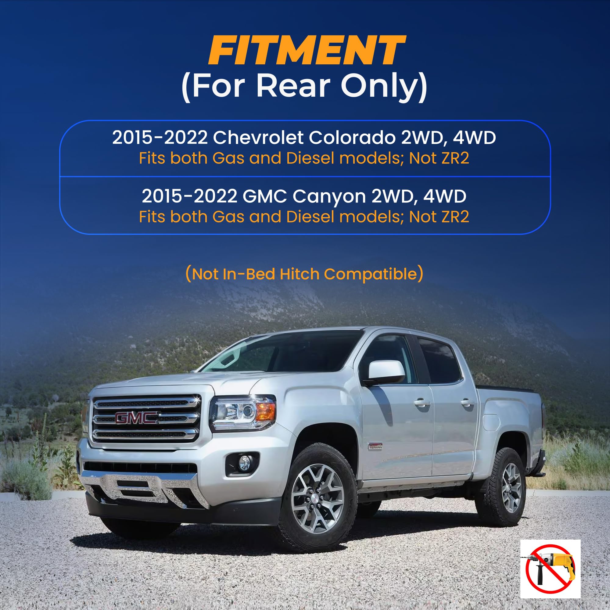TORQUE Airbag Suspension Kit for 2015-2022 Chevy Colorado & GMC Canyon, 2WD/4WD, Rubber/Polyurethane, Replaces Firestone Ride Rite 2587