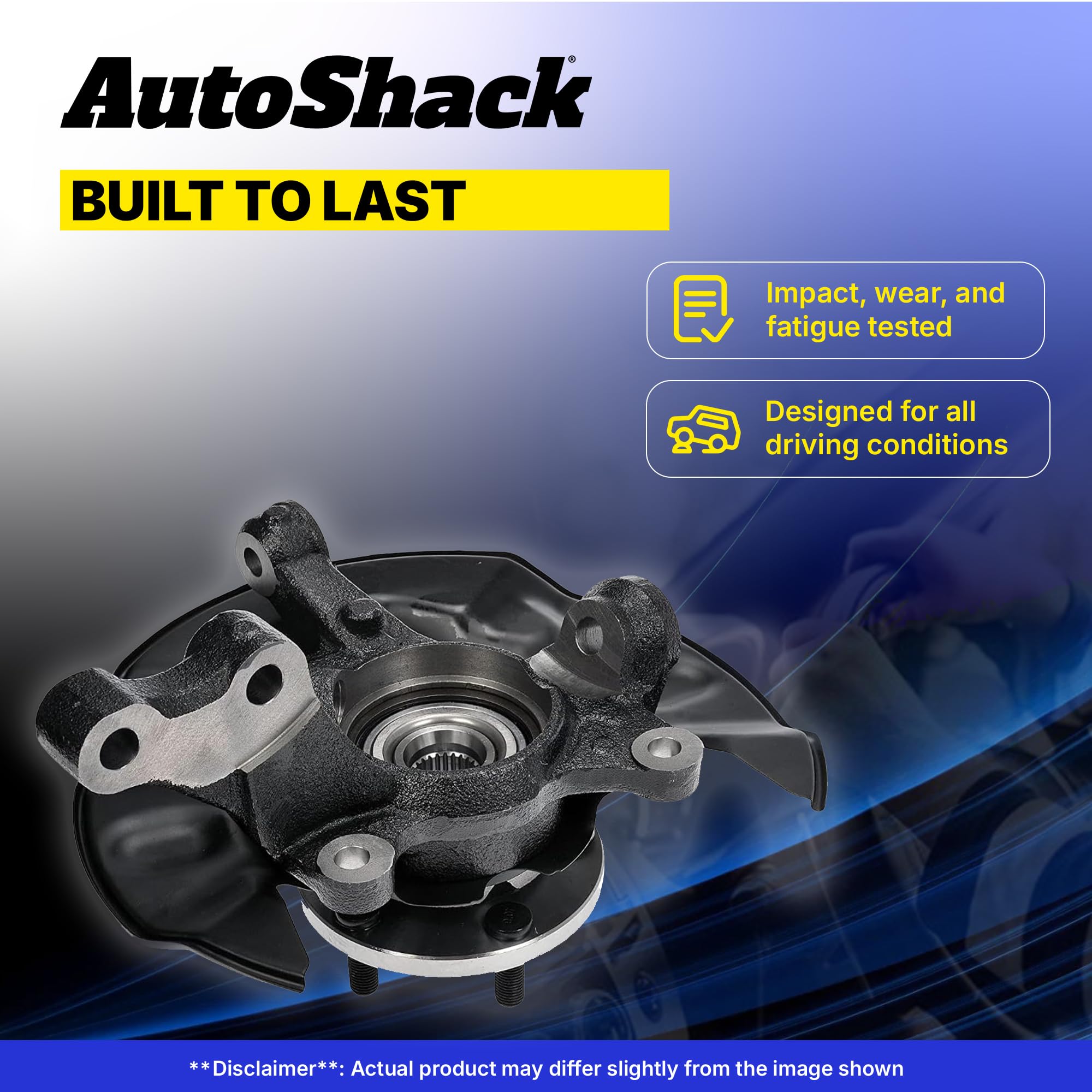 Autoshack Front Steering Knuckles & Wheel Bearing Hub Assembly 5 Lugs With Abs Pair 2 Driver And Passenger Side Replacement For 1998-2010 Vw Beetle 1999-2006 2010 Golf 1995-2005 Jetta Kn100009Pr