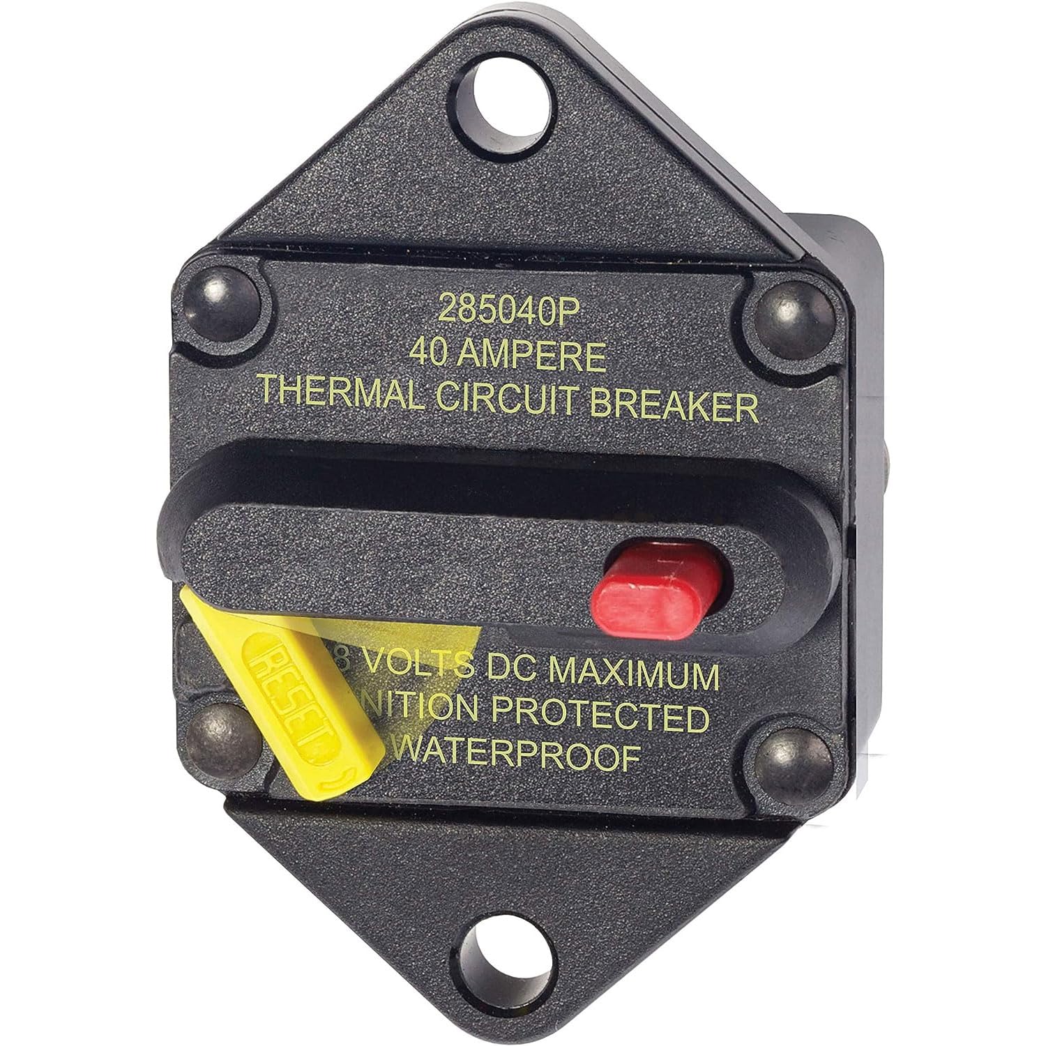 Blue Sea Systems 7081 285 Series Circuit Breaker, Panel Mount, 30A Dc