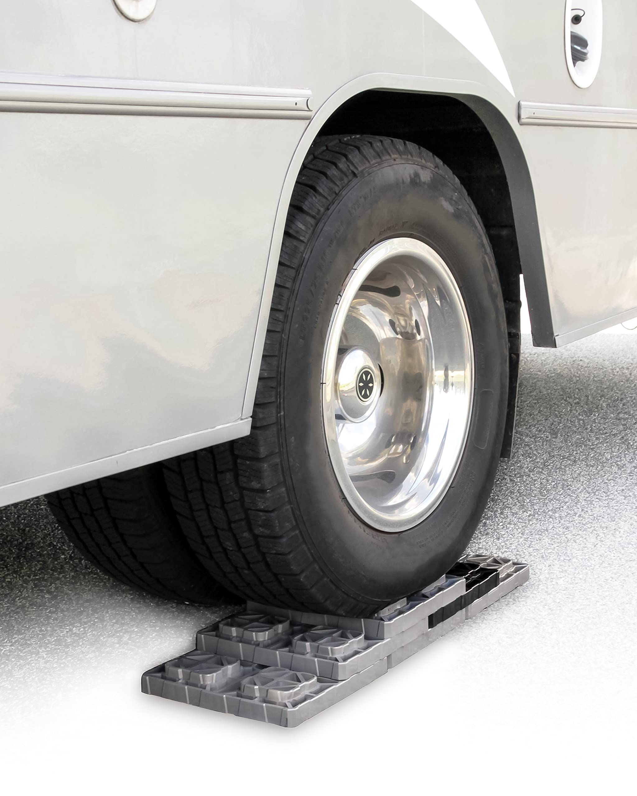Camco Fasten Xl Camper/Rv Leveling Blocks - Features Interlocking Design For Customizable Height - Carrying Handle Twists To Sec