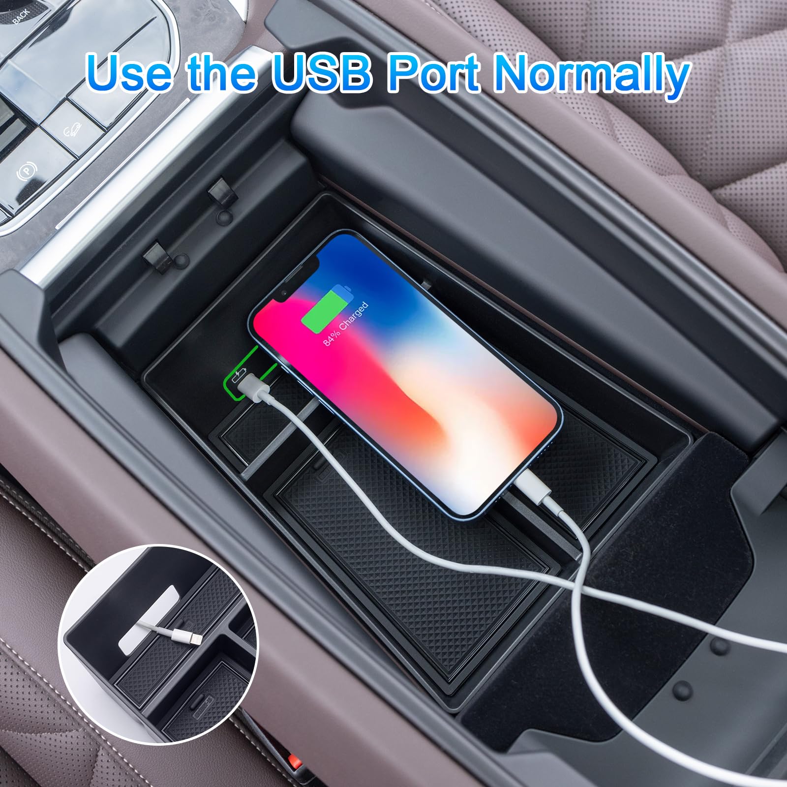 Jkcover Center Console Organizer Tray Compatible With Bmw X5 G05 X7 G07 (2019-2024) And X6 G06 (2020 2021 2022 2023 2024) Access