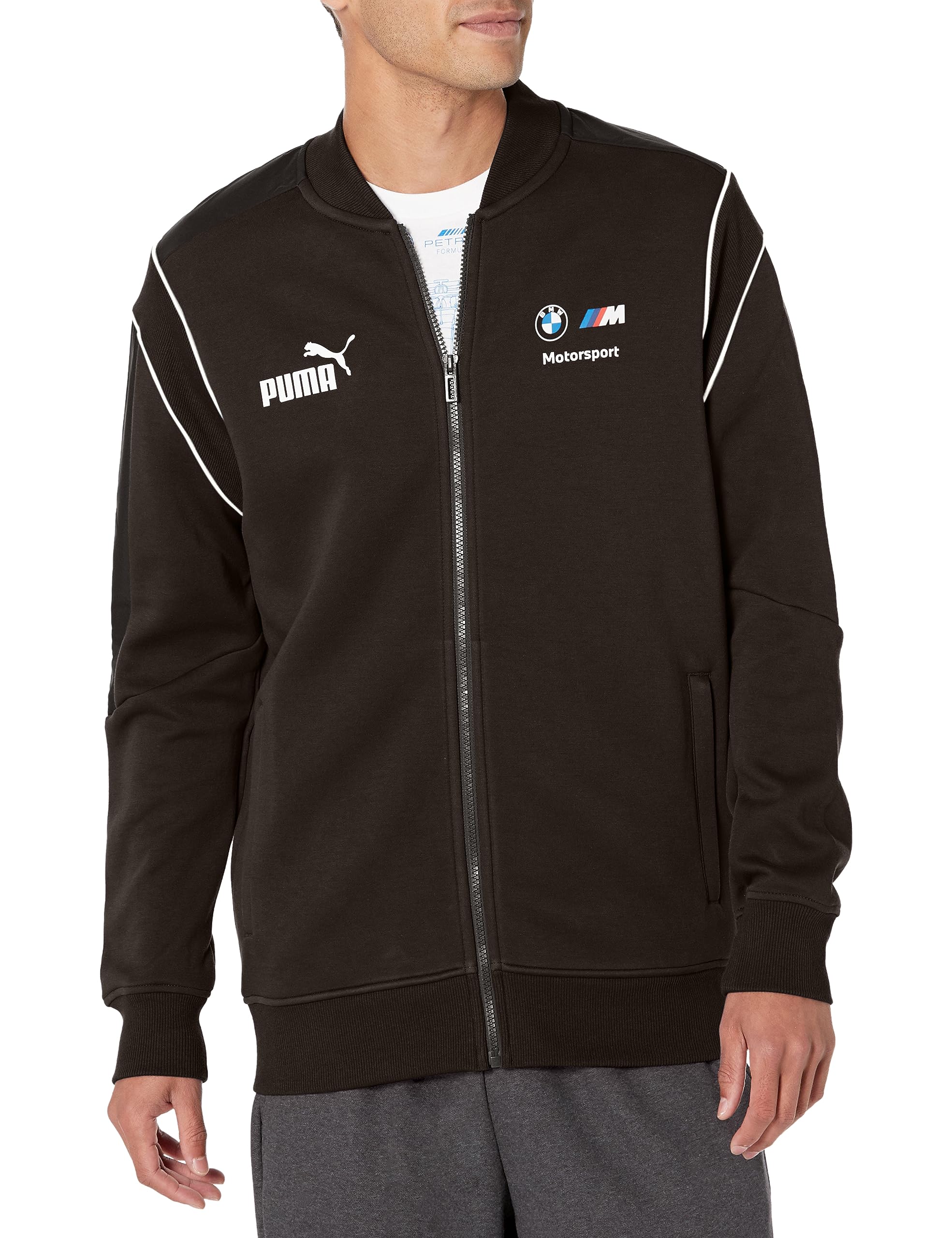 PUMA Men's Standard BMW M Motorsport T7 Full-Zip Jacket, Black-ah23, Small