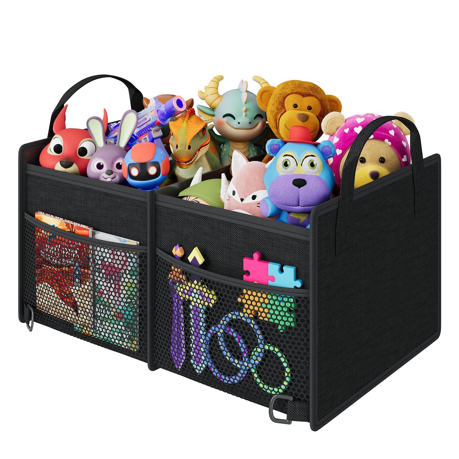 X-cosrack Car Trunk organizer for SUV, Collapsible Car Organizers and Storage for Jeep Sedan with Pockets and Securing Straps, C