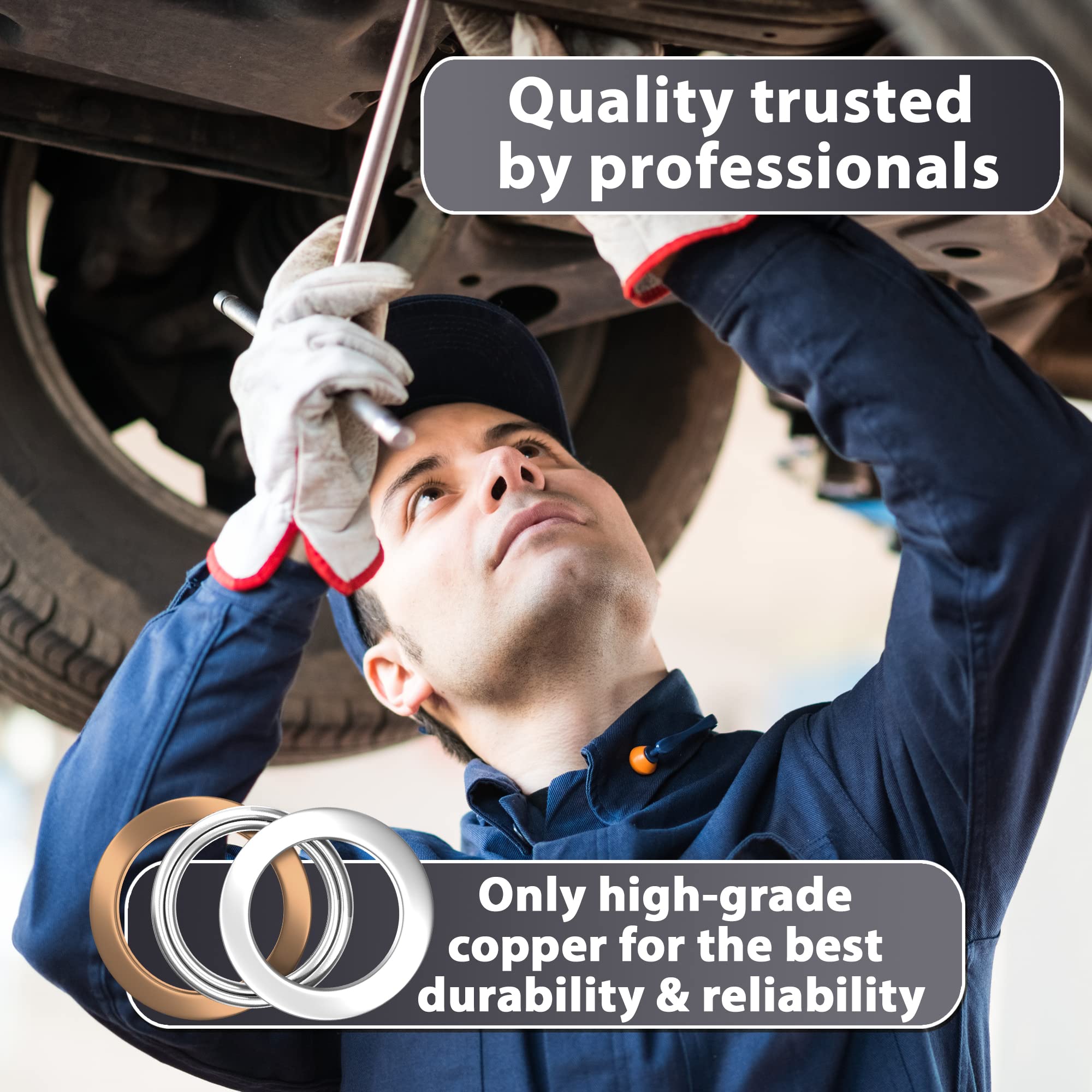 AUTOMAJOR 12pcs Differential Case Drain Plug Crush Washer Kit - OEM Replacement for Toyota/Lexus 2000-2022, 12157-10010, 90430-A0003