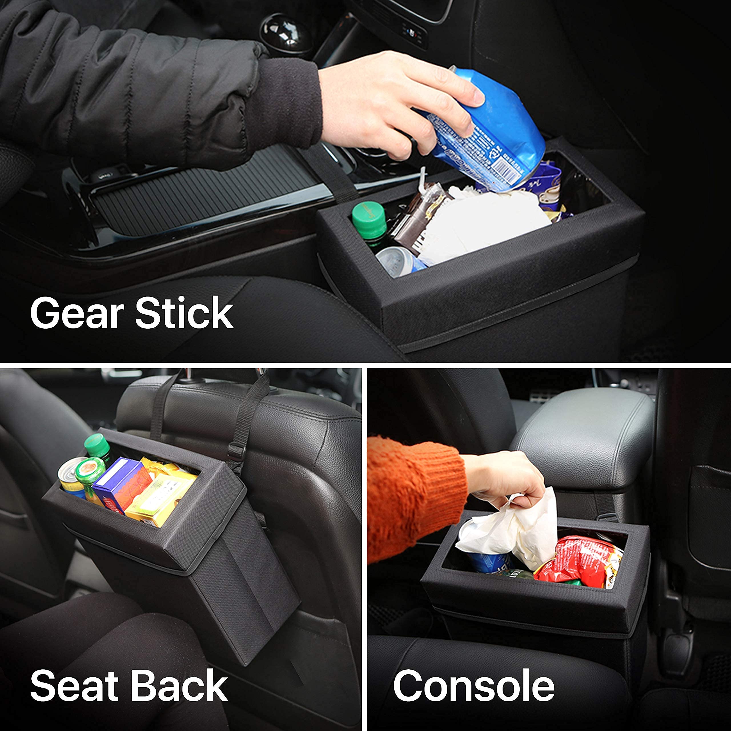 Kmmotors Aladdin Sturdy Car Trash Can, Garbage Can, Trash Bags Included (Medium)