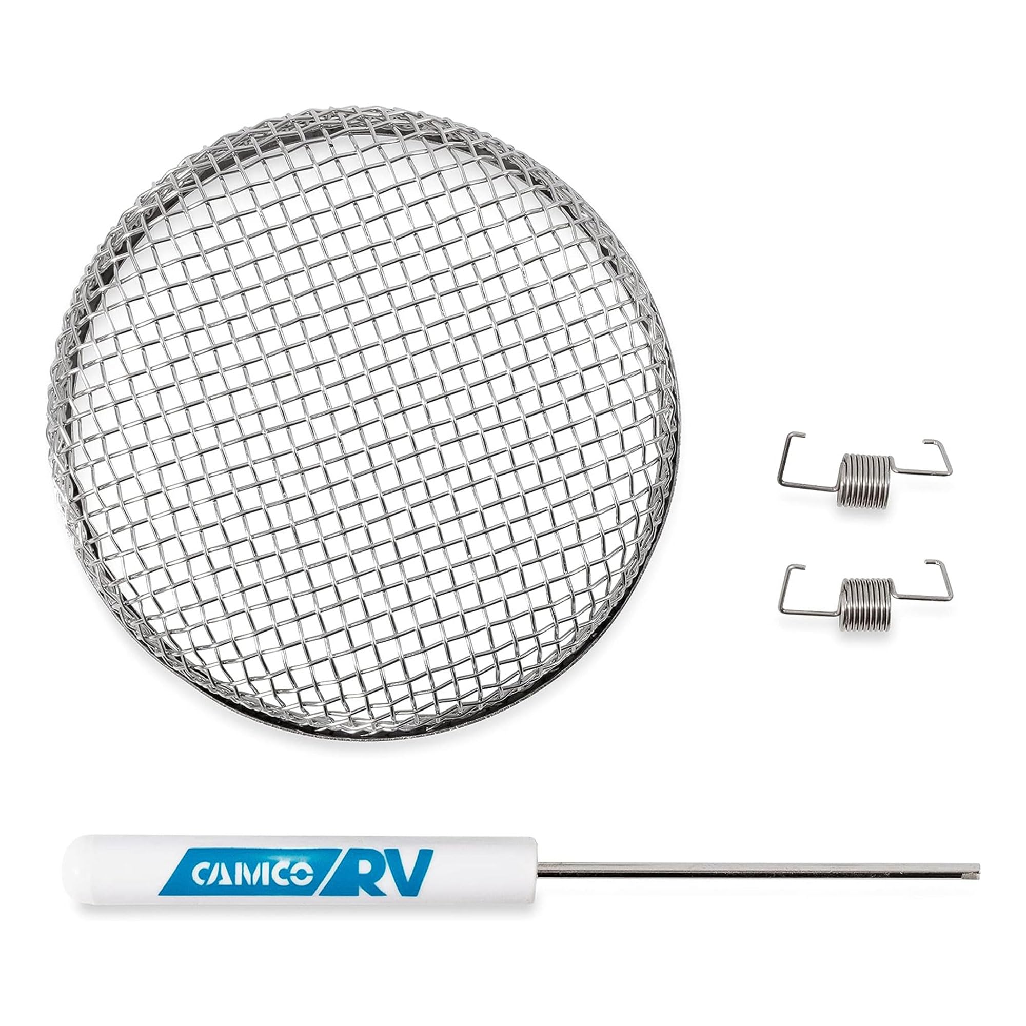 Camco 42144 Flying Insect Screen - FUR 500,3.6'' Diameter X 1.3, Stainless Steel, Pack of 1