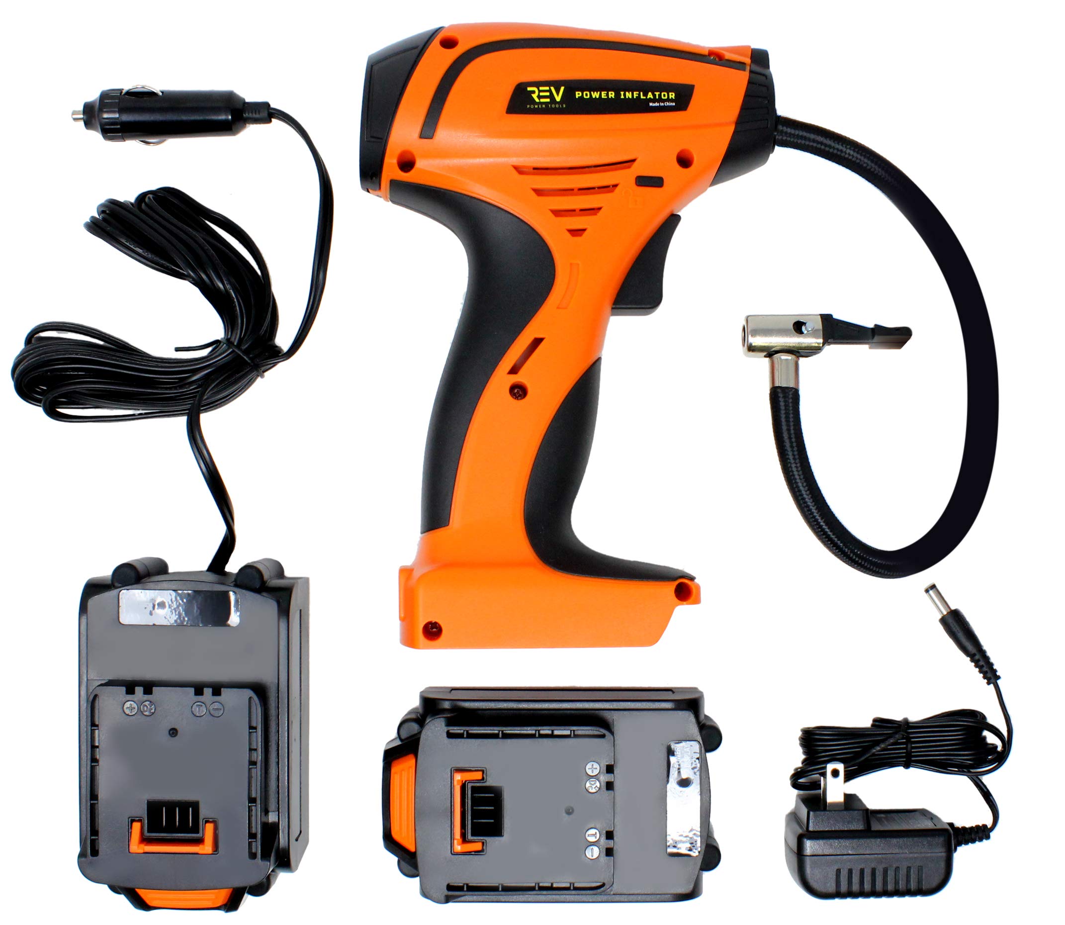 VViViD REV Cordless Power Inflator Hand-Held Portable Air Compressor Pump With Led Display Screen