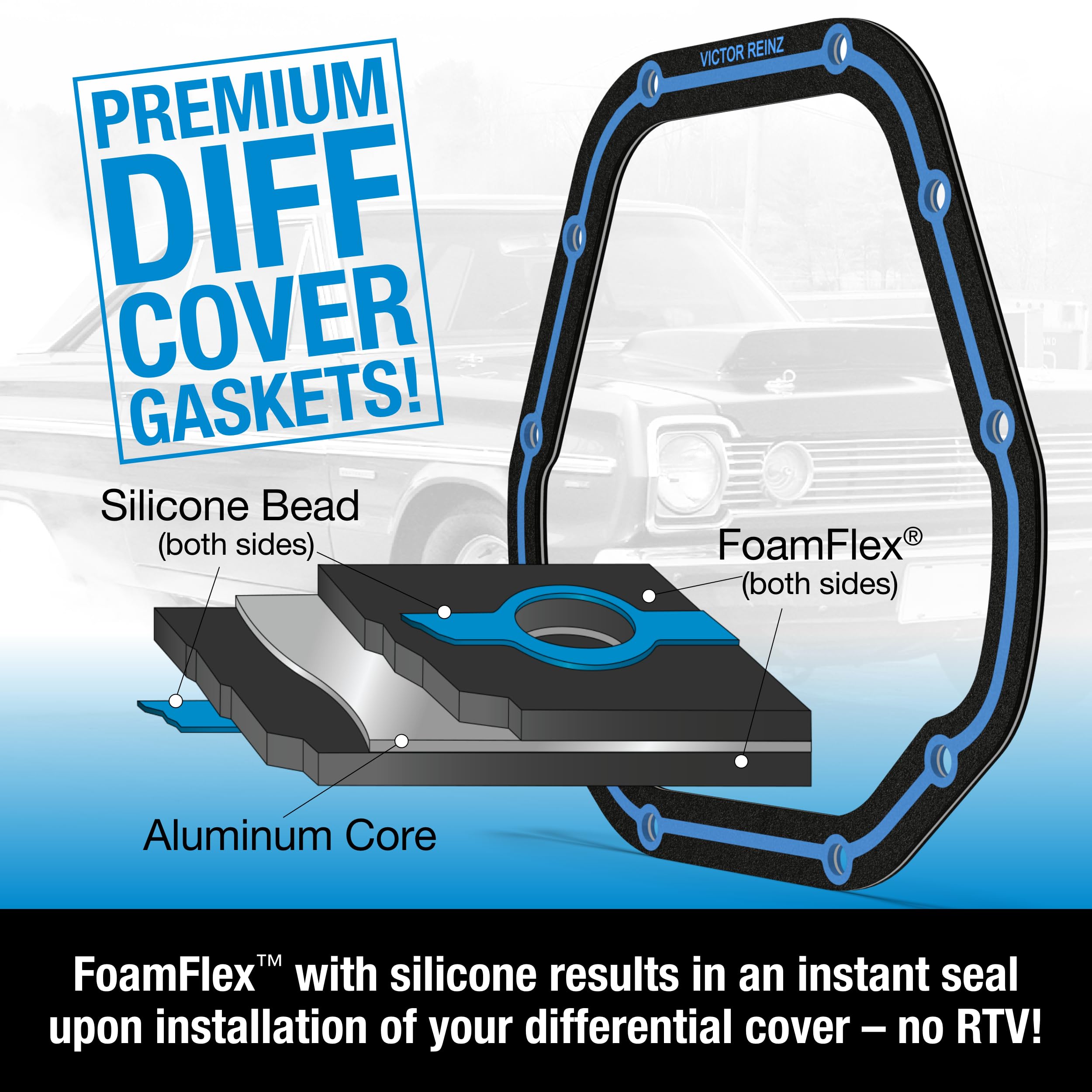 Spicer 71-20058-00 Differential Cover Gasket Compatible With Dana 80