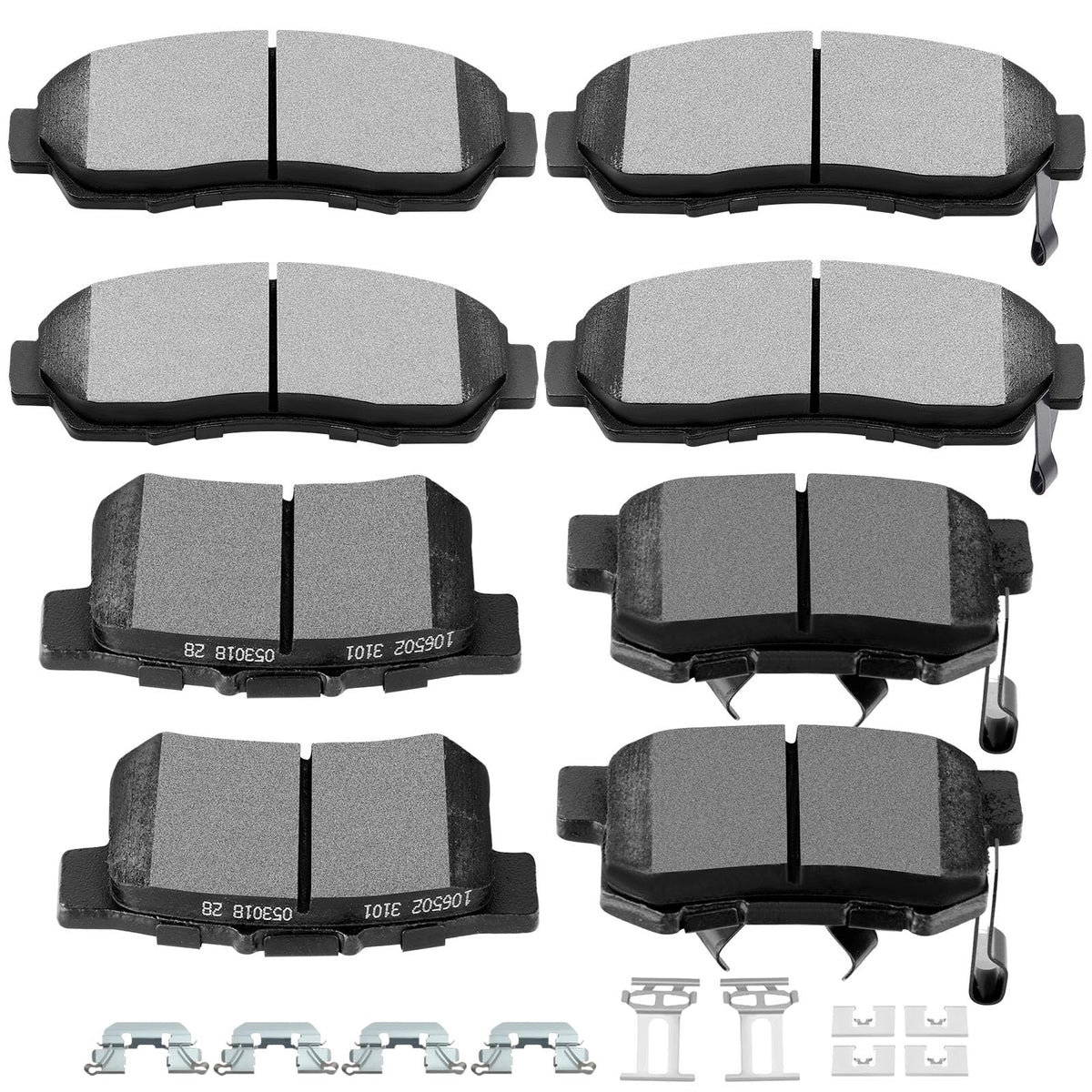 D1089 D1086 Scitoo Brake Pads Kits Front Ceramic Rear Semi-Metal 8Pcs Fit For Acura Rdx 2010-2012,For Honda Accord Crosstour 201